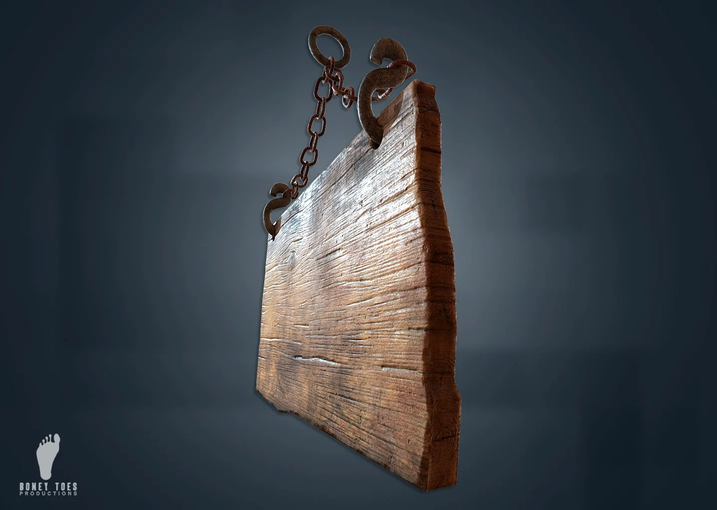 3D Hanging Wooden Signs - Game - FlippedNormals