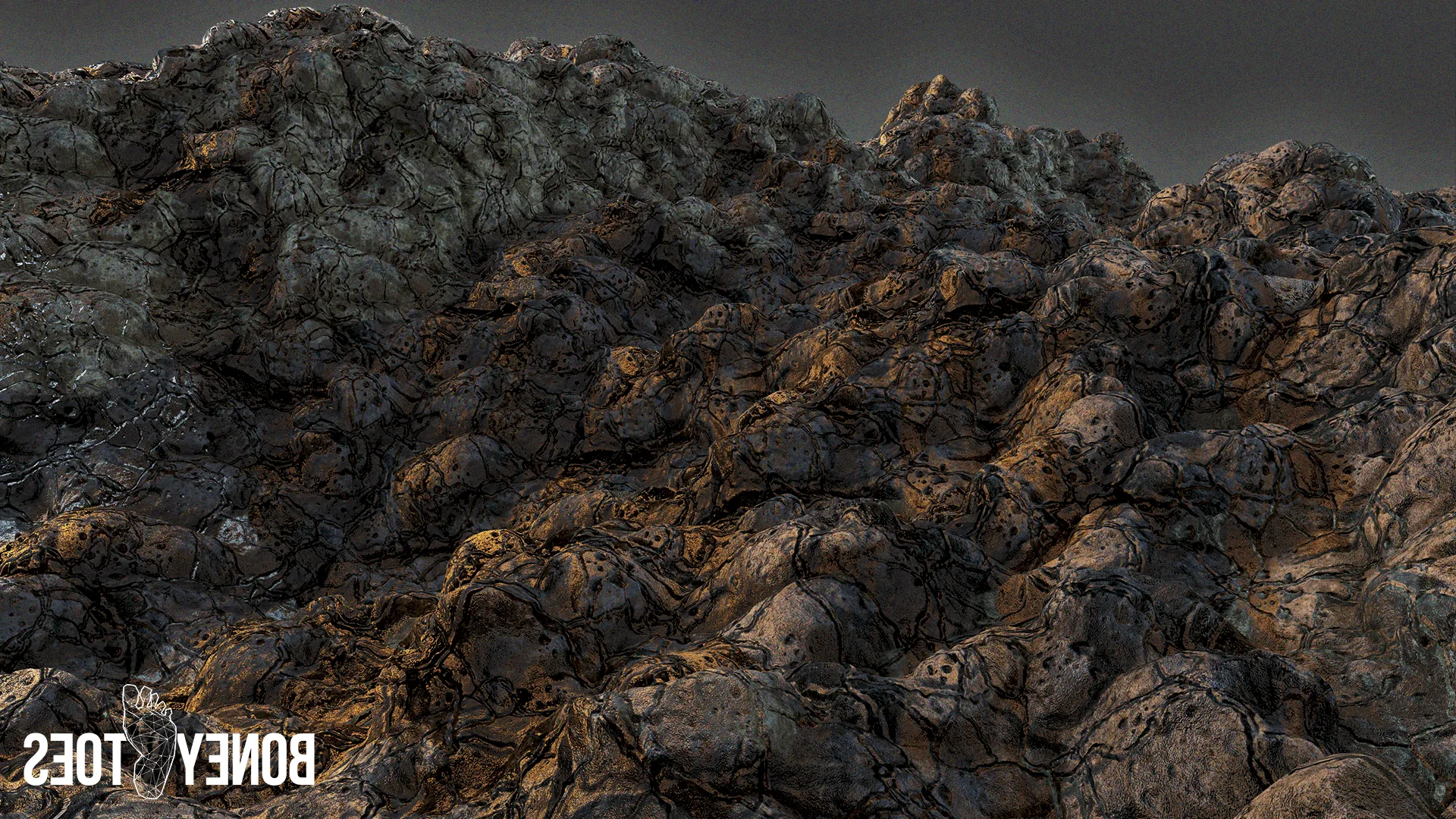 Volcanic Rock Surface Game Textures - FlippedNormals