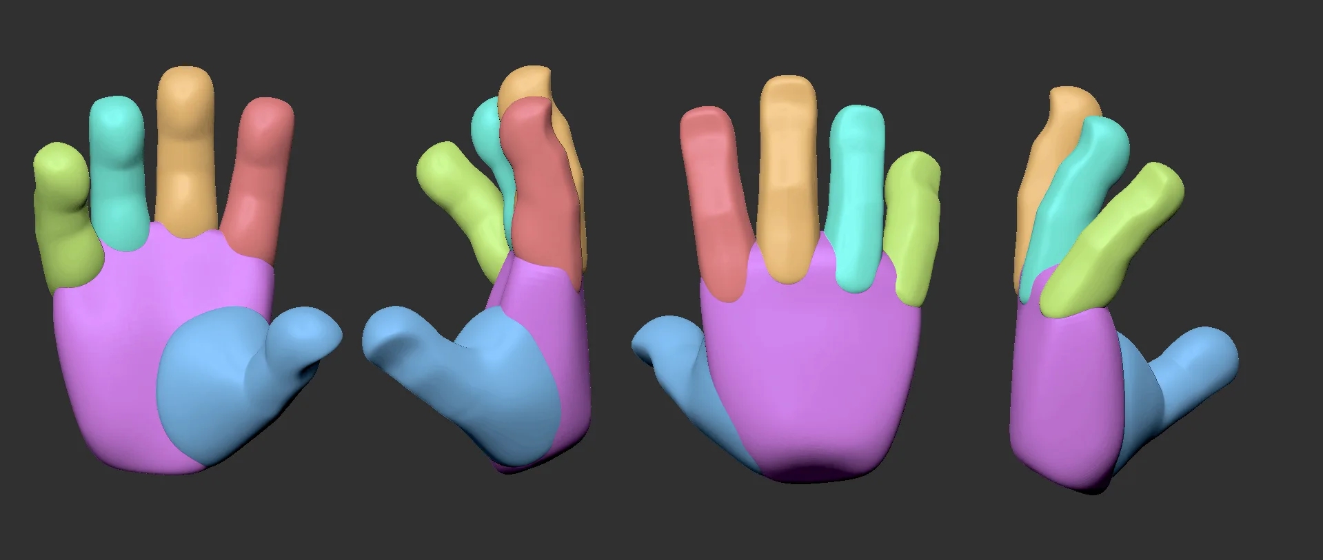 Stylized Hand - High and Low Poly