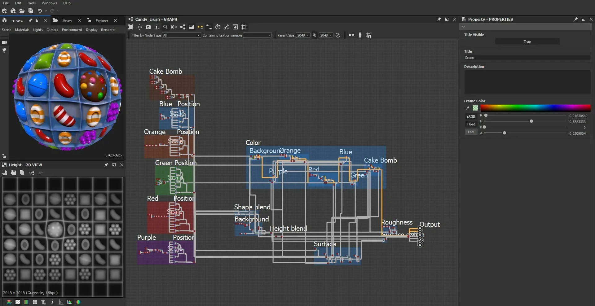 Candy Crush - Substance Designer