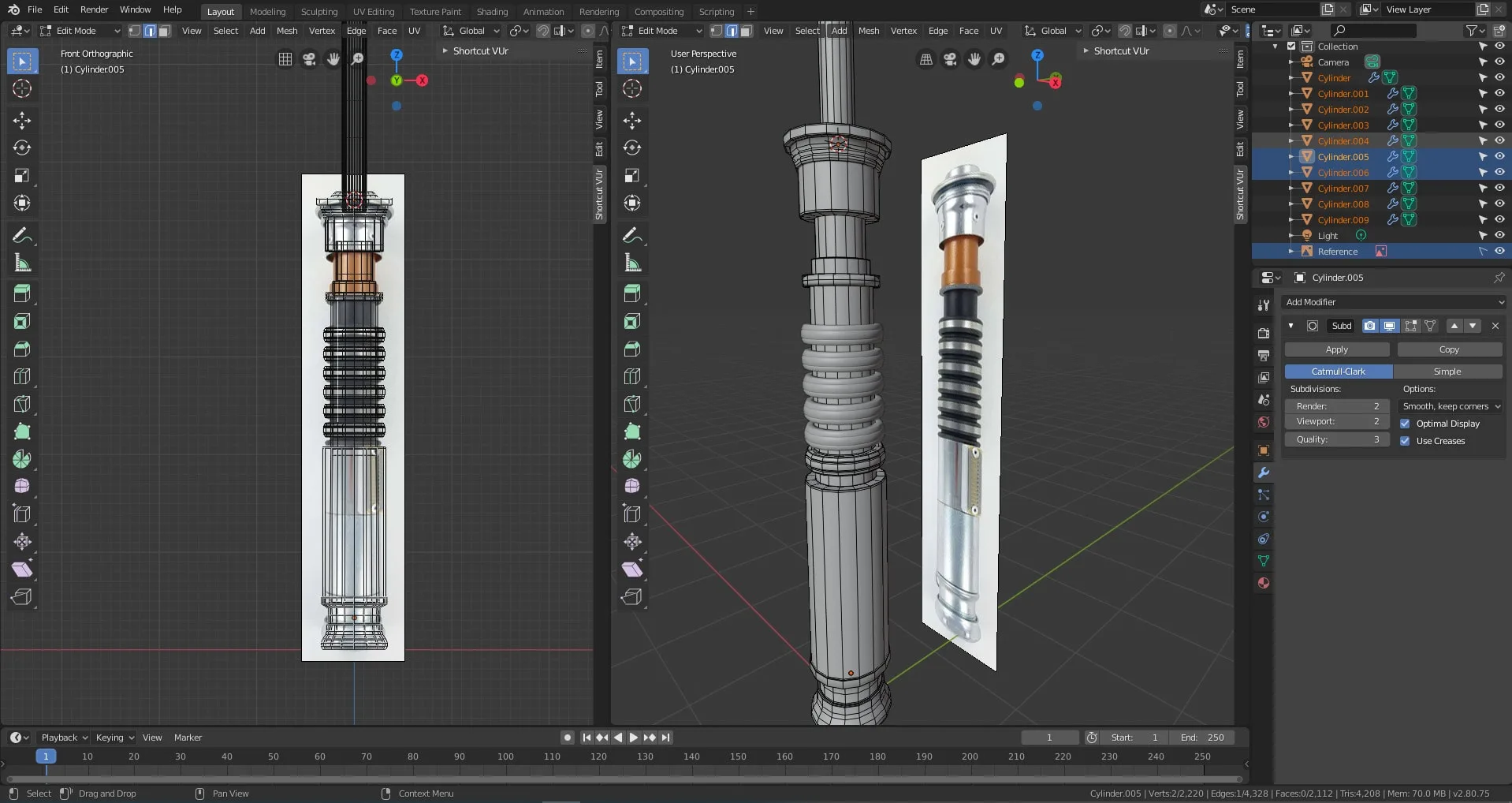 Blender 2.8 for Beginners: Building a Lightsaber - Project Files