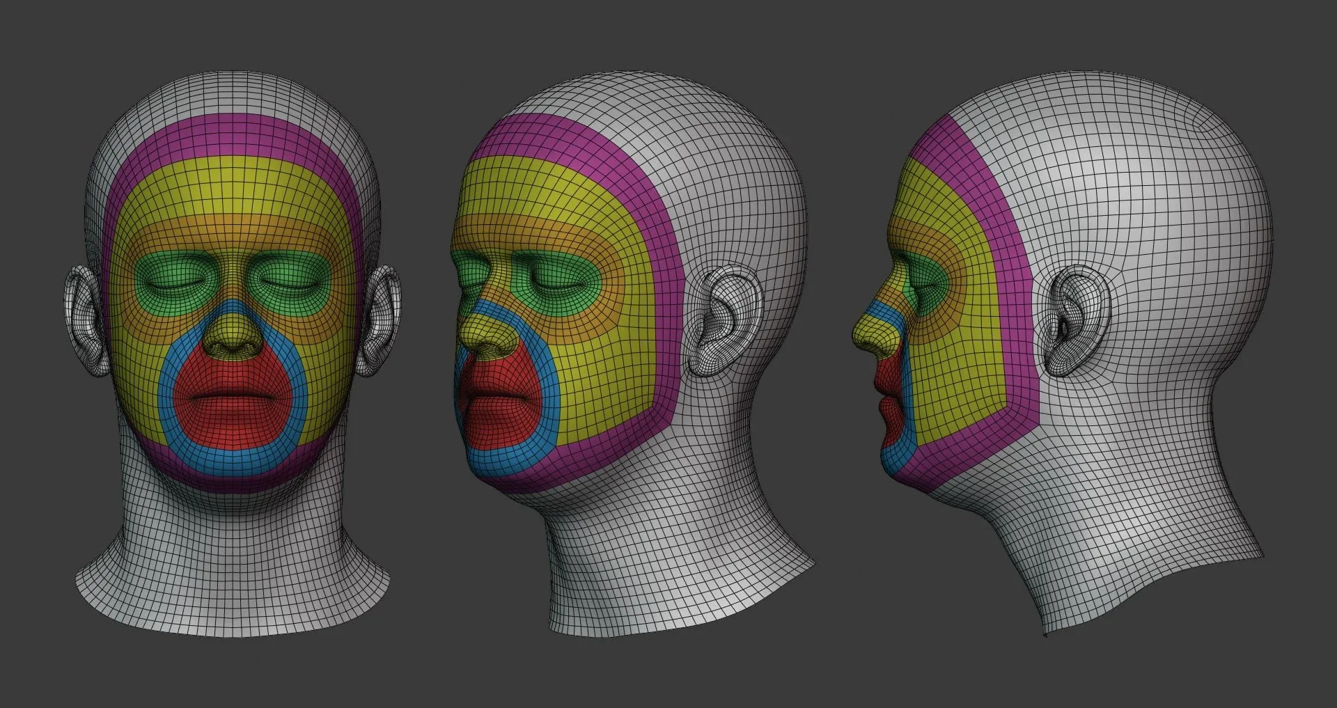 Basemesh Optimized for Facial Rigging