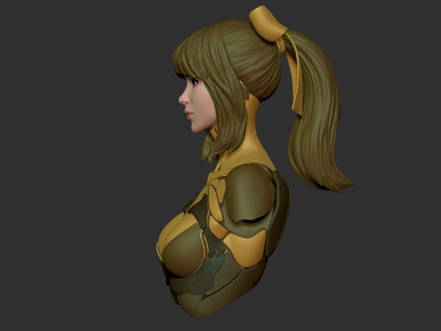 Female Anime Head 4-Eve 3D model