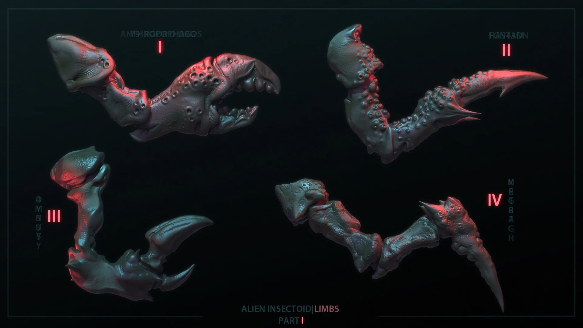 Alien Insectoid Limbs – 30 IMM Brushes Part I