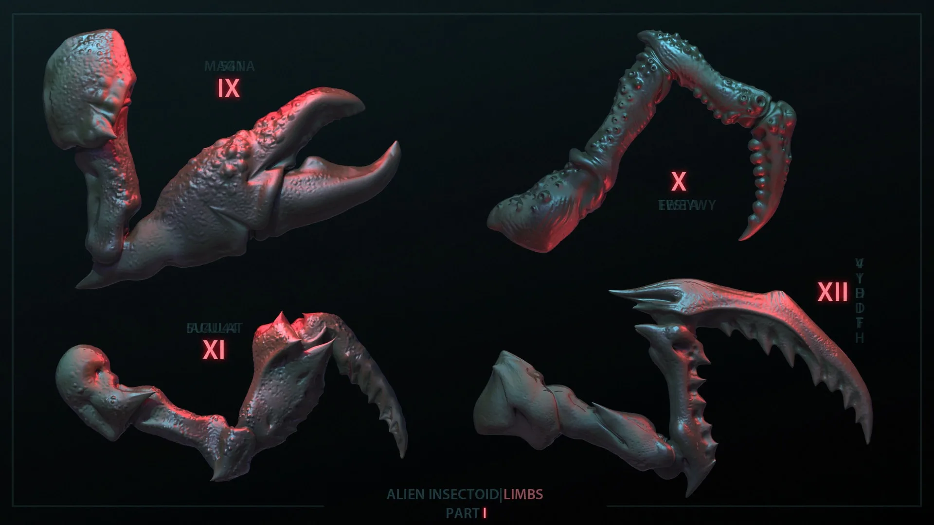 Alien Insectoid Limbs – 30 IMM Brushes Part I