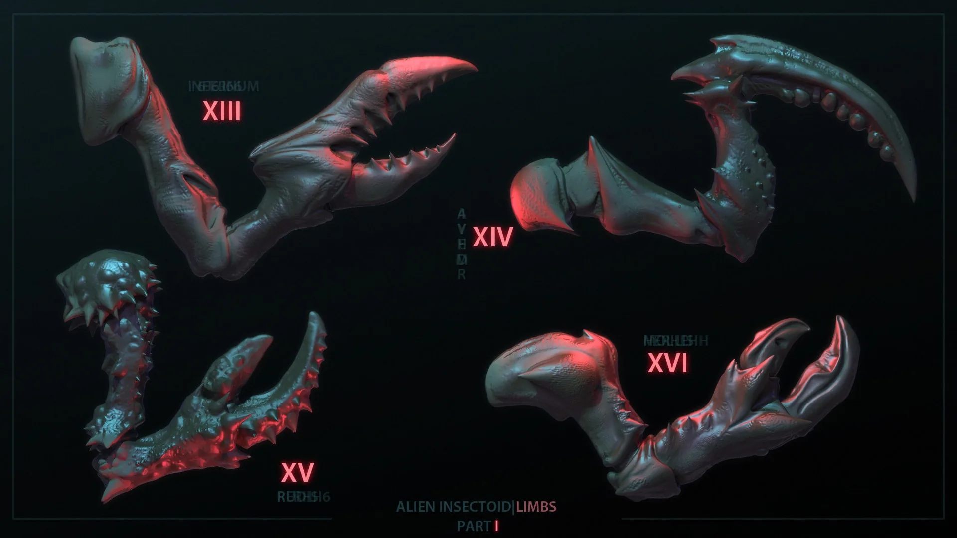 Alien Insectoid Limbs – 30 IMM Brushes Part I