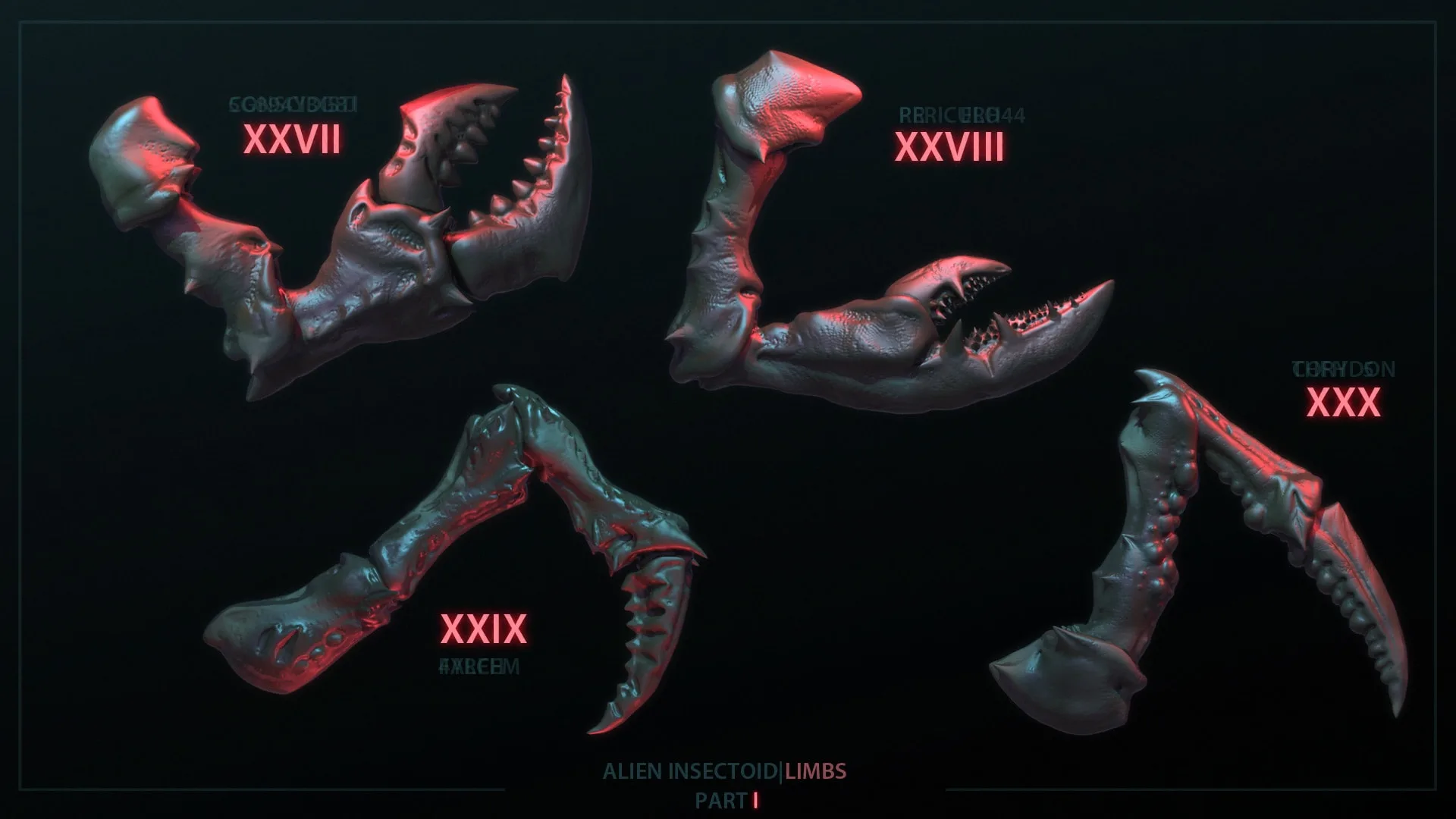 Alien Insectoid Limbs – 30 IMM Brushes Part I