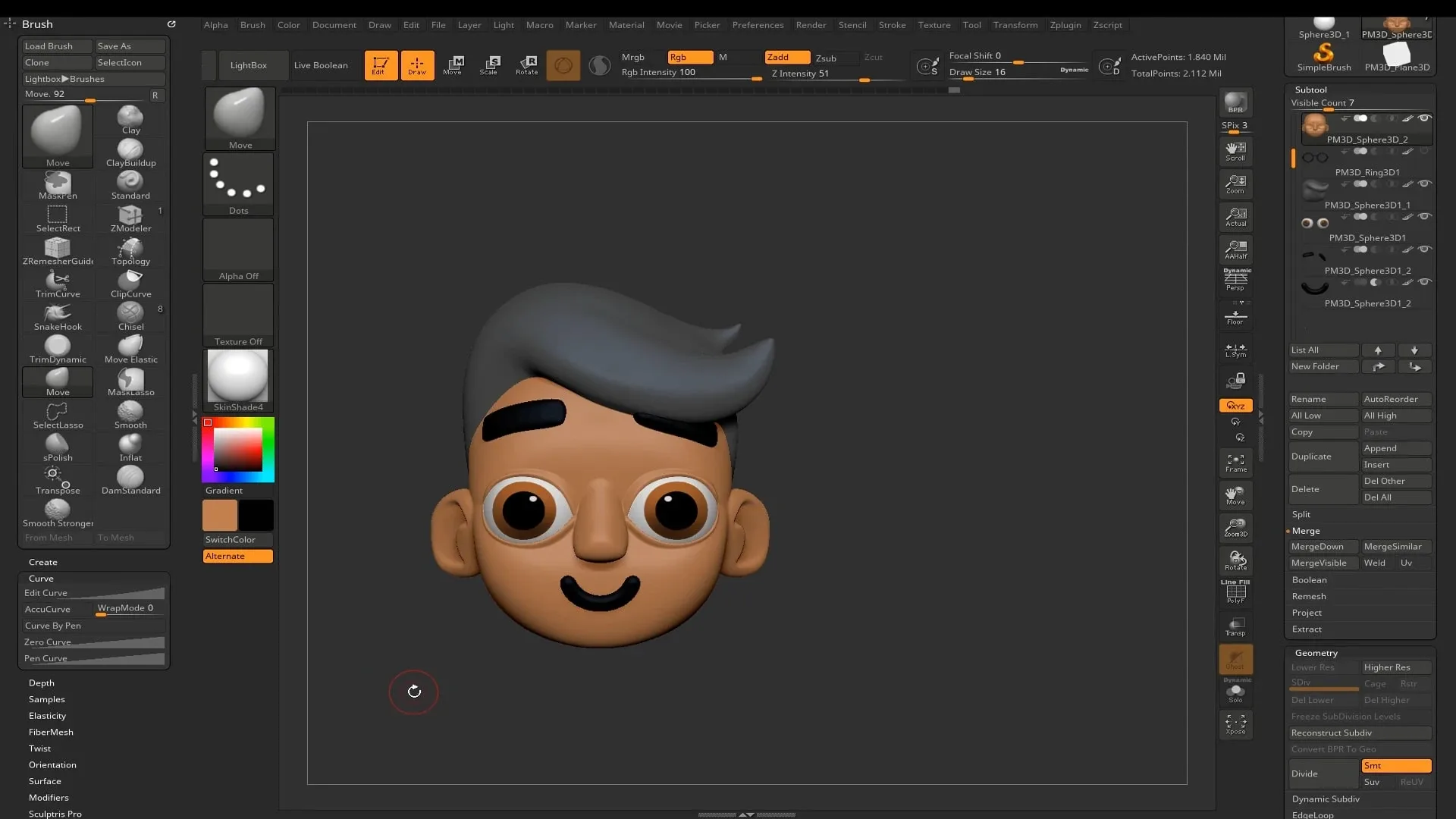 Sculpt And Paint Your First Cartoon Character Head In Zbrush