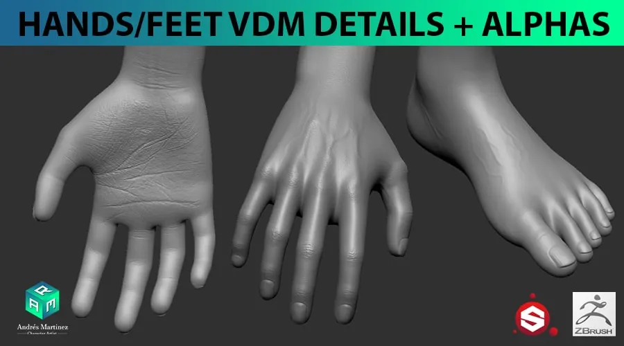 Hands and feet VDM detail brushes + Alphas