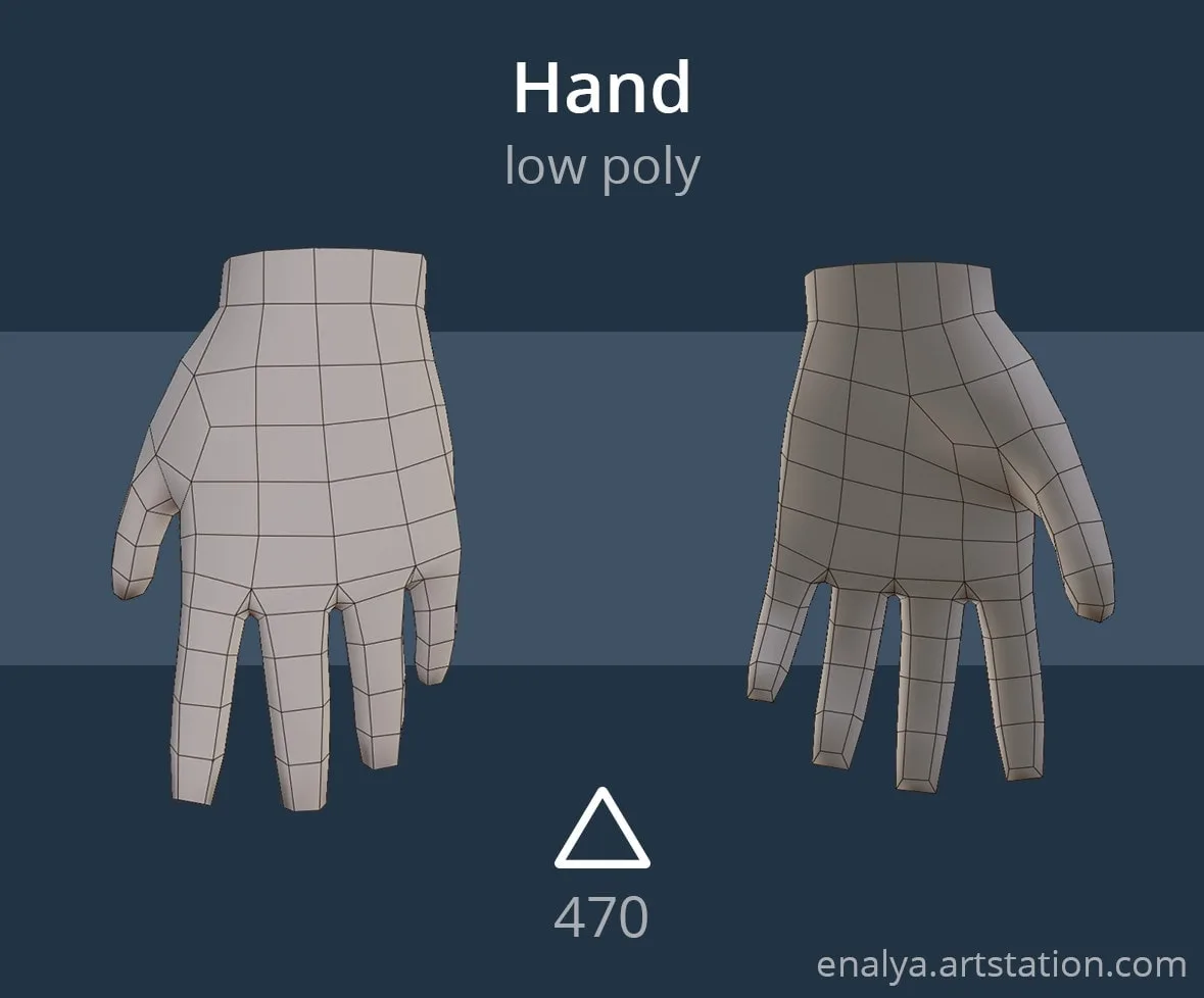 Hand - Low Poly