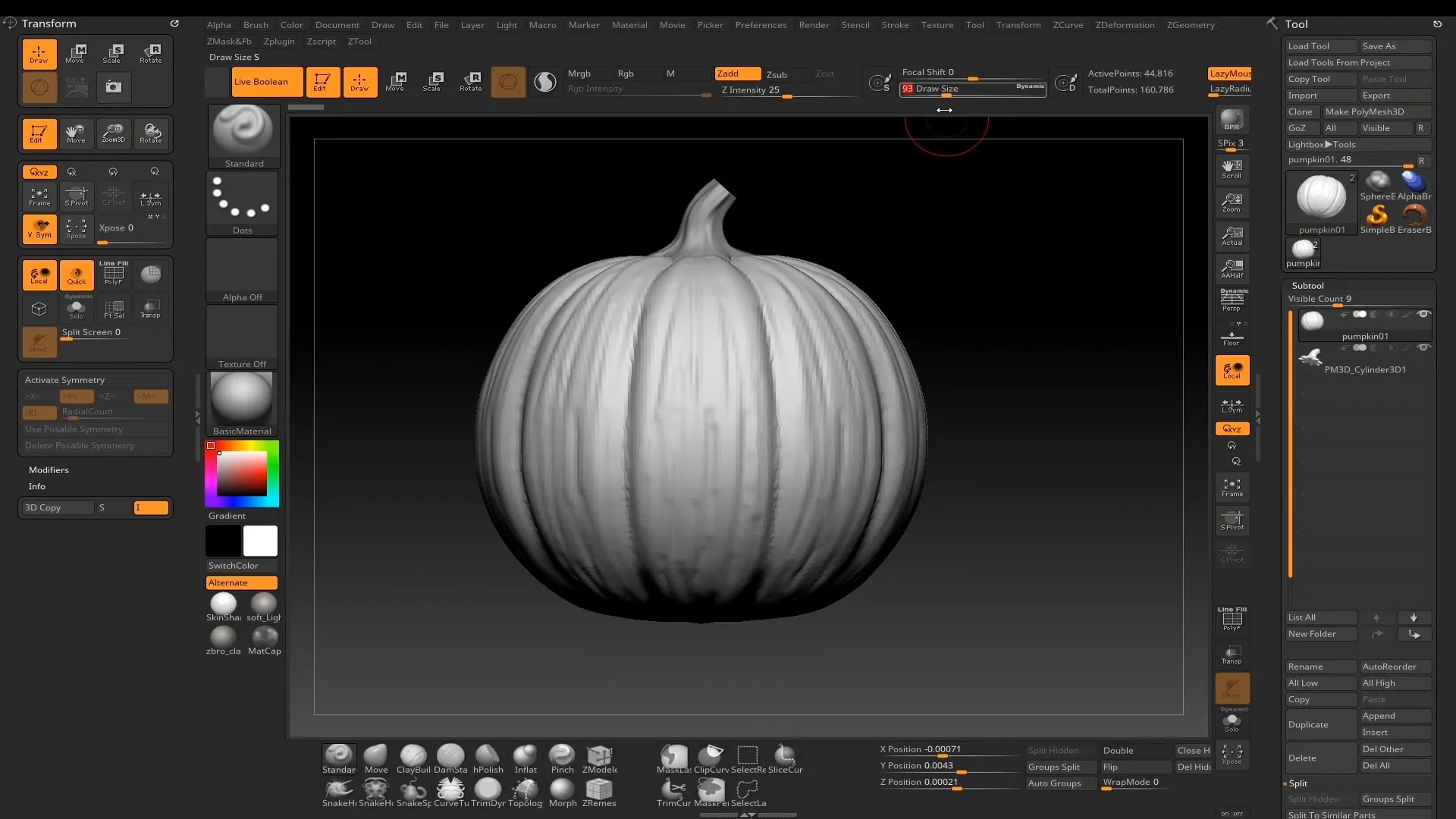 Sculpt and Paint Your Very Own 3d Printable Halloween Pumpkin Design in Zbrush