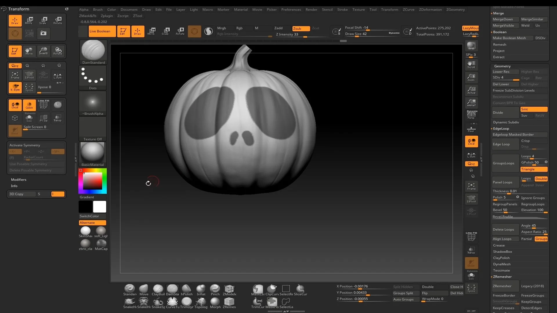 Sculpt and Paint Your Very Own 3d Printable Halloween Pumpkin Design in Zbrush