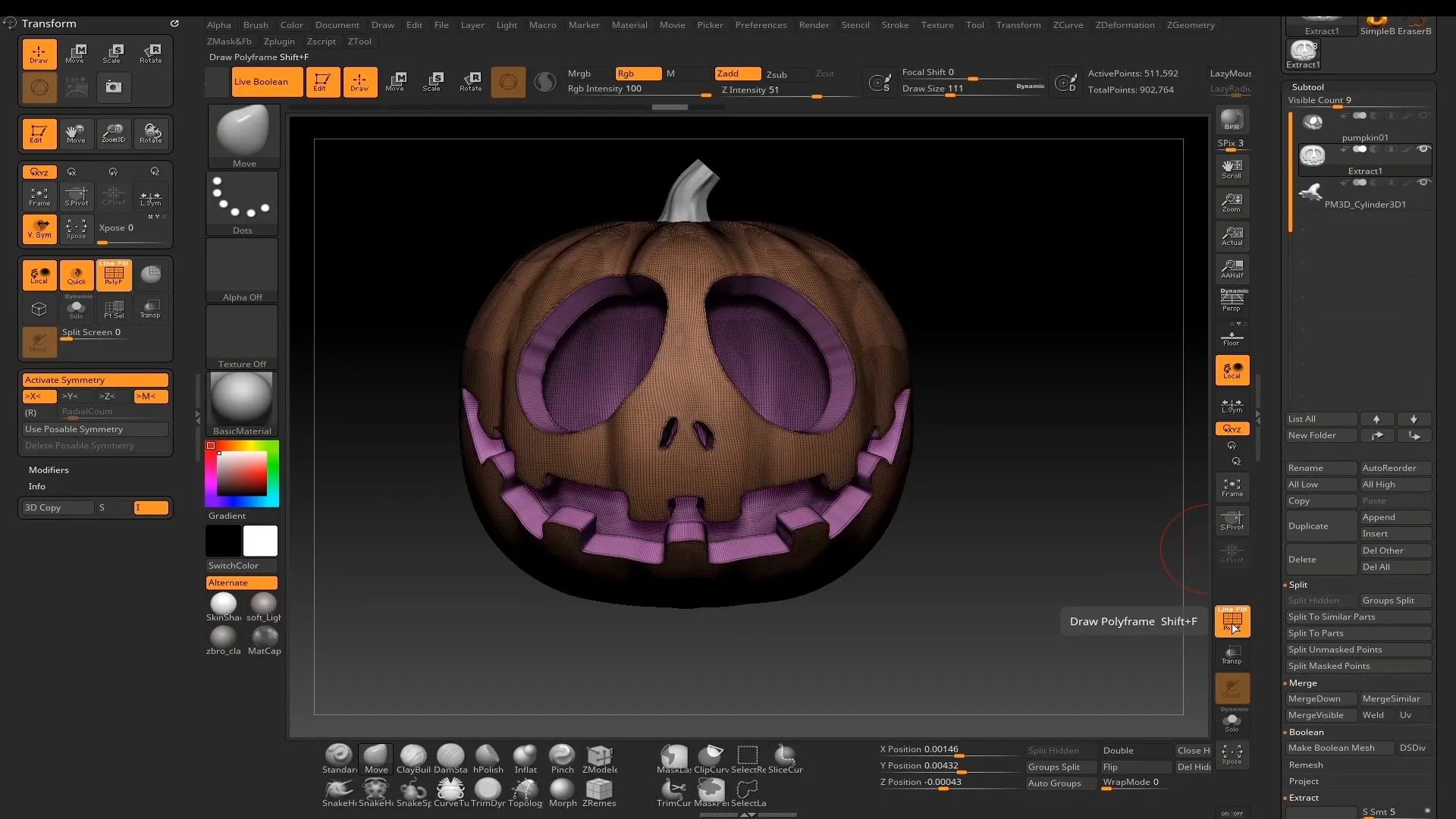 Sculpt and Paint Your Very Own 3d Printable Halloween Pumpkin Design in Zbrush