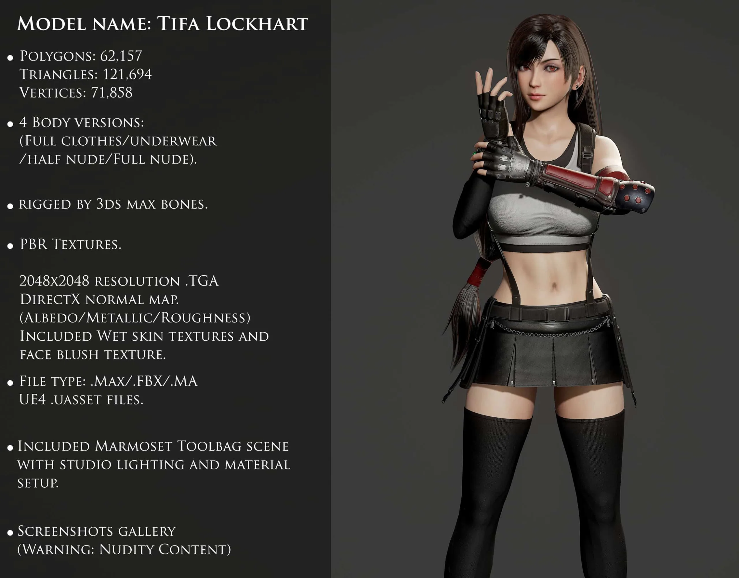 Tifa Lockhart - Game Ready