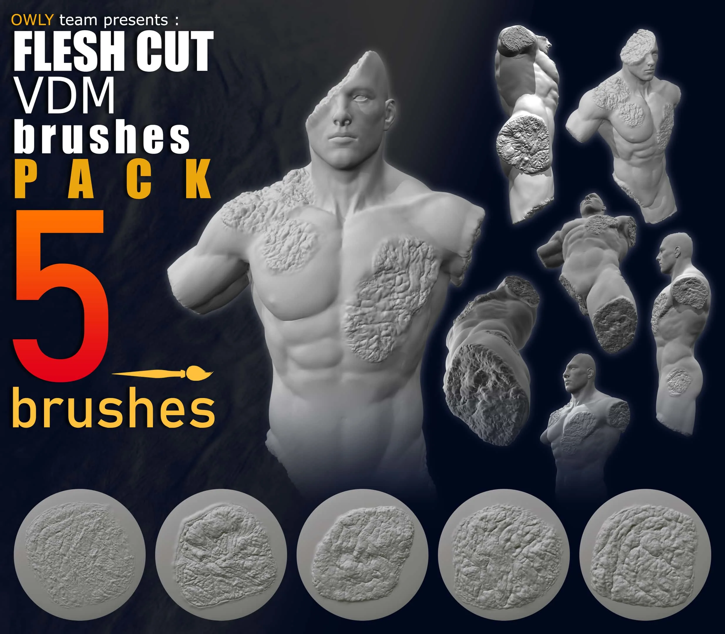 Flesh Cut VDM Brush Pack - 1024x1024