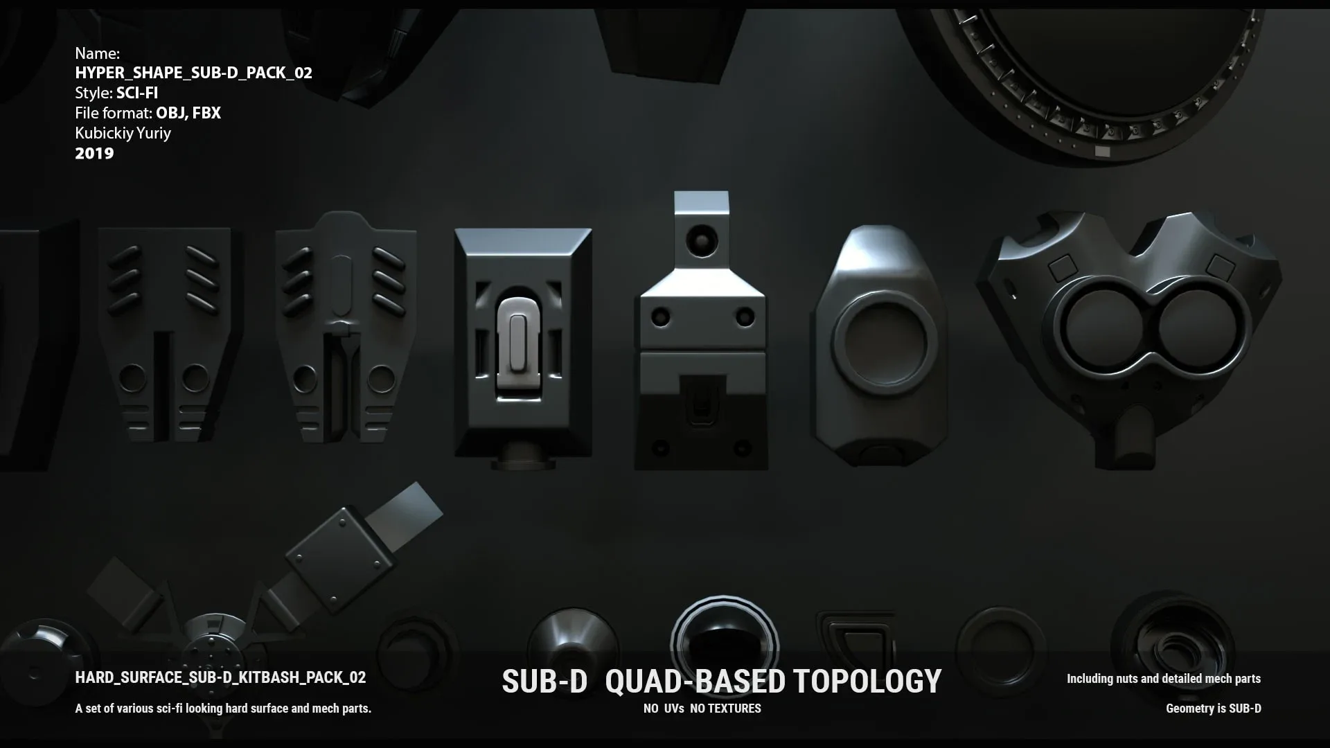 Hyper Shape Sub-D Pack 02 - 115 Pieces Total