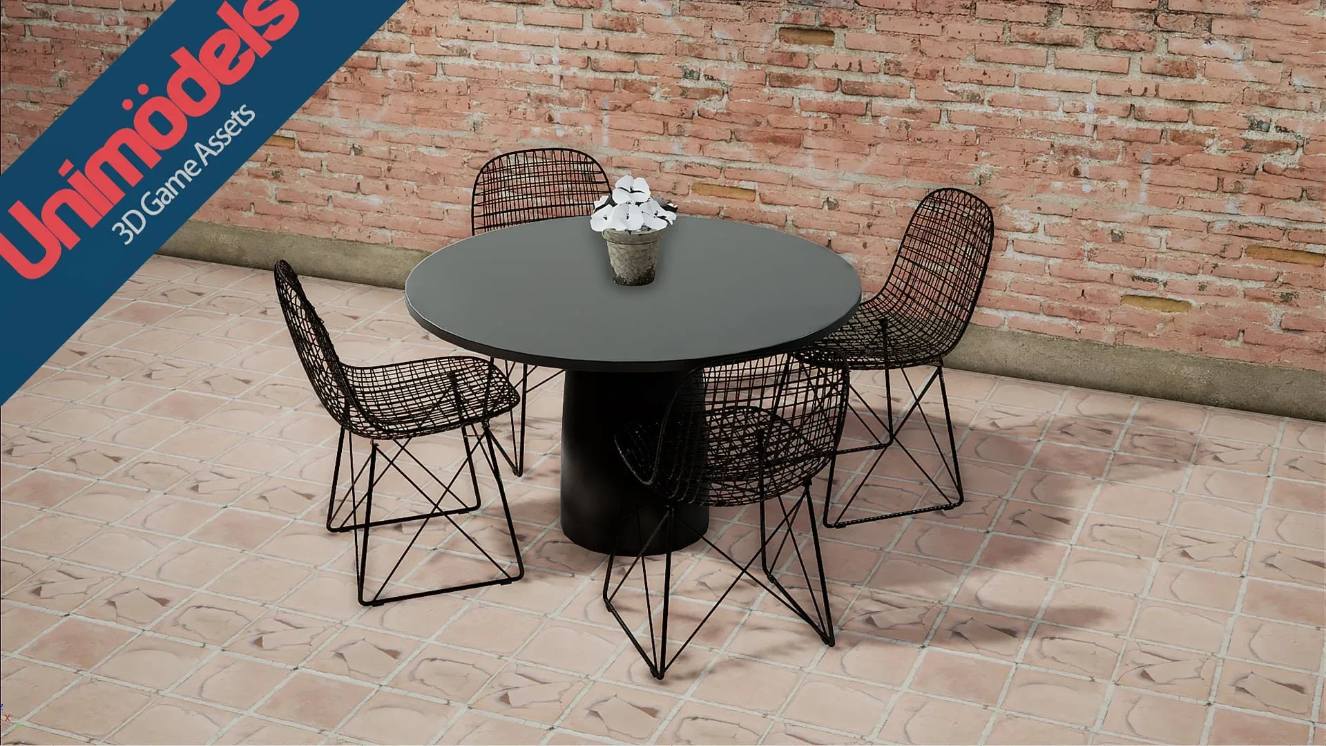 Unimodels Exterior Tables & Chairs Vol. 1 for UE4