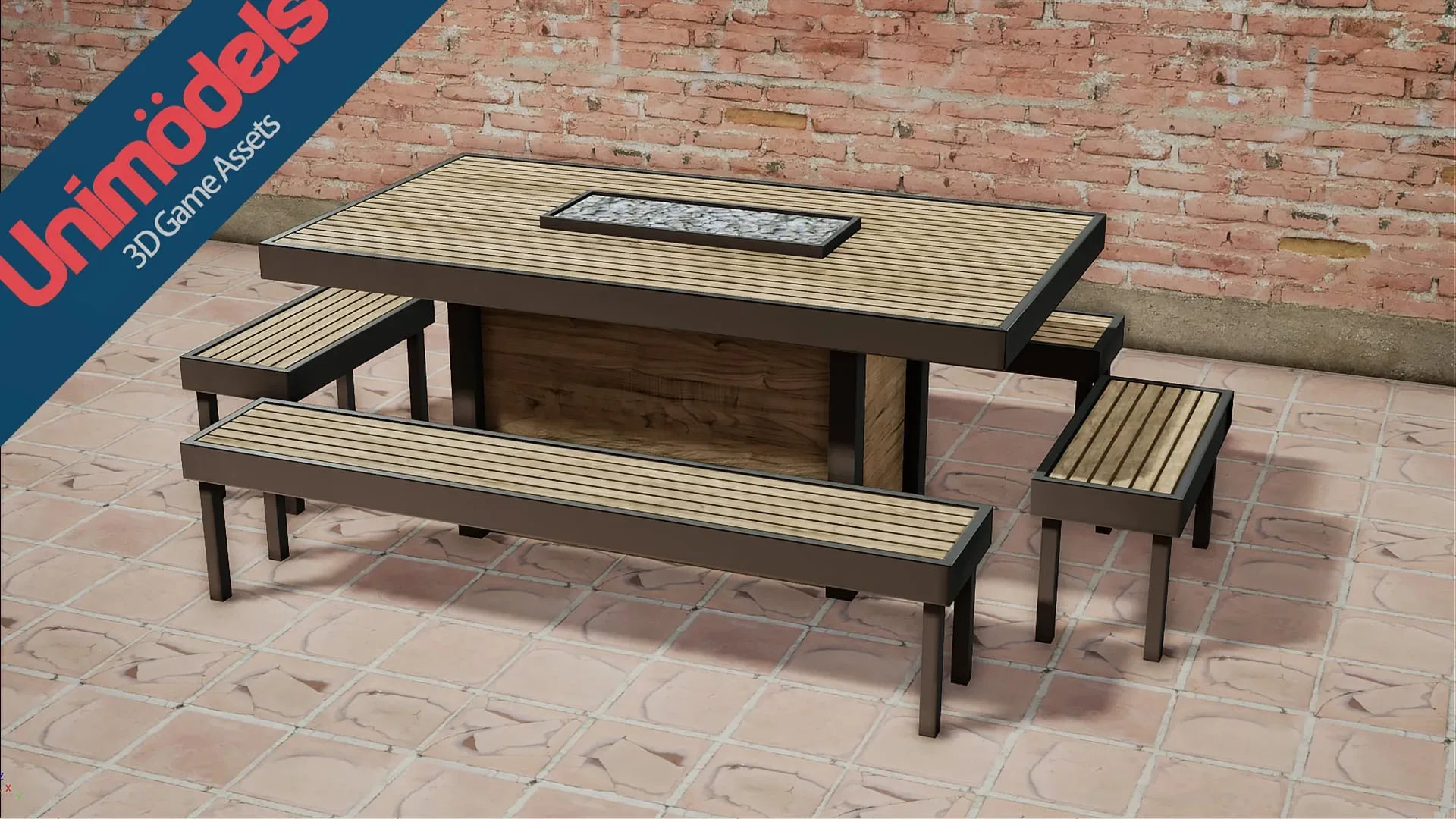 Unimodels Exterior Tables & Chairs Vol. 1 for UE4