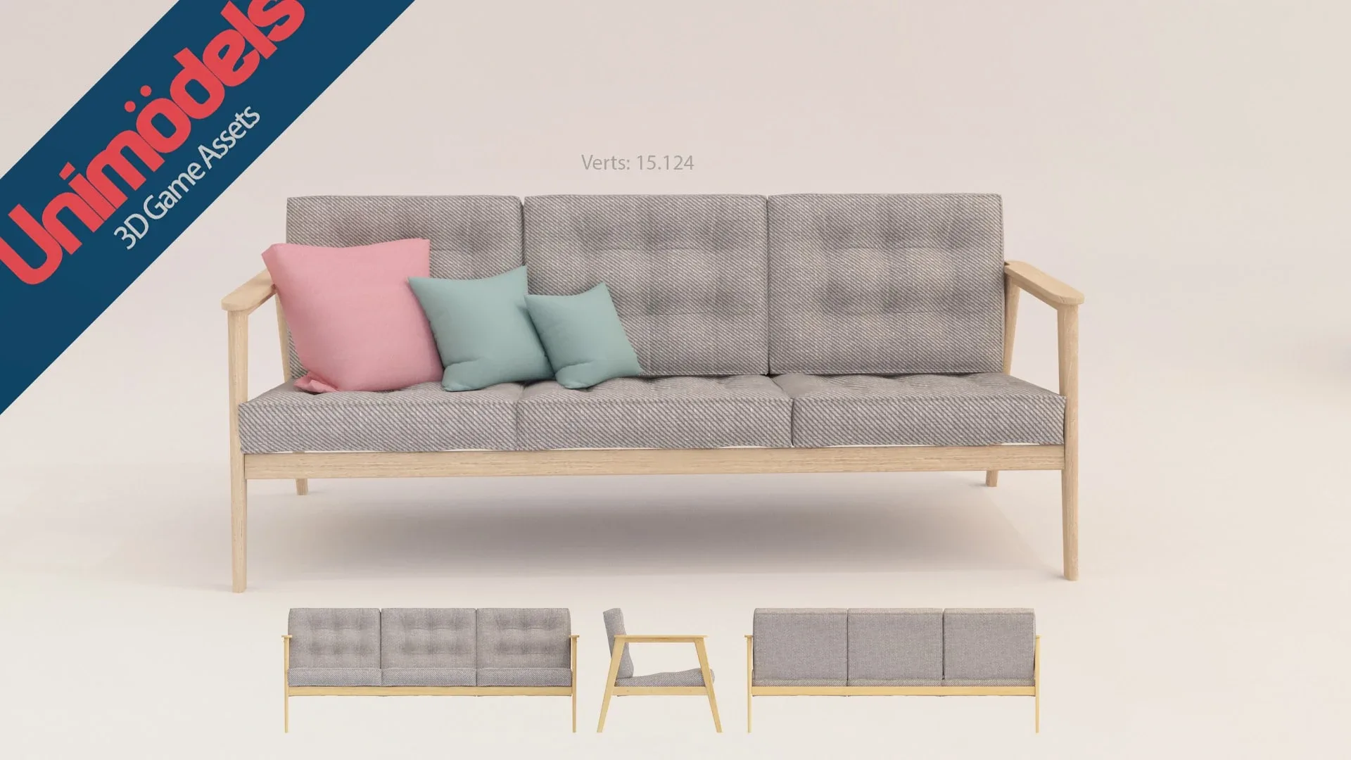 Unimodels Sofas & Pillows Vol. 3 for UE4