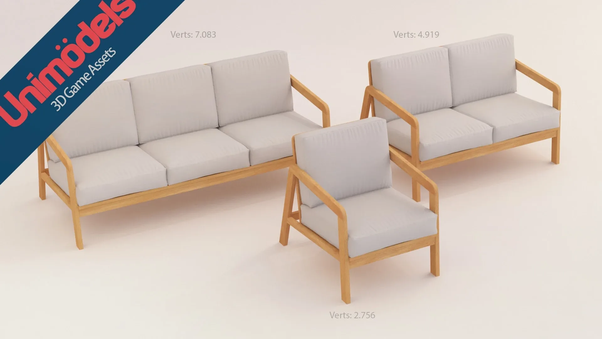 Unimodels Sofas & Pillows Vol. 3 for UE4