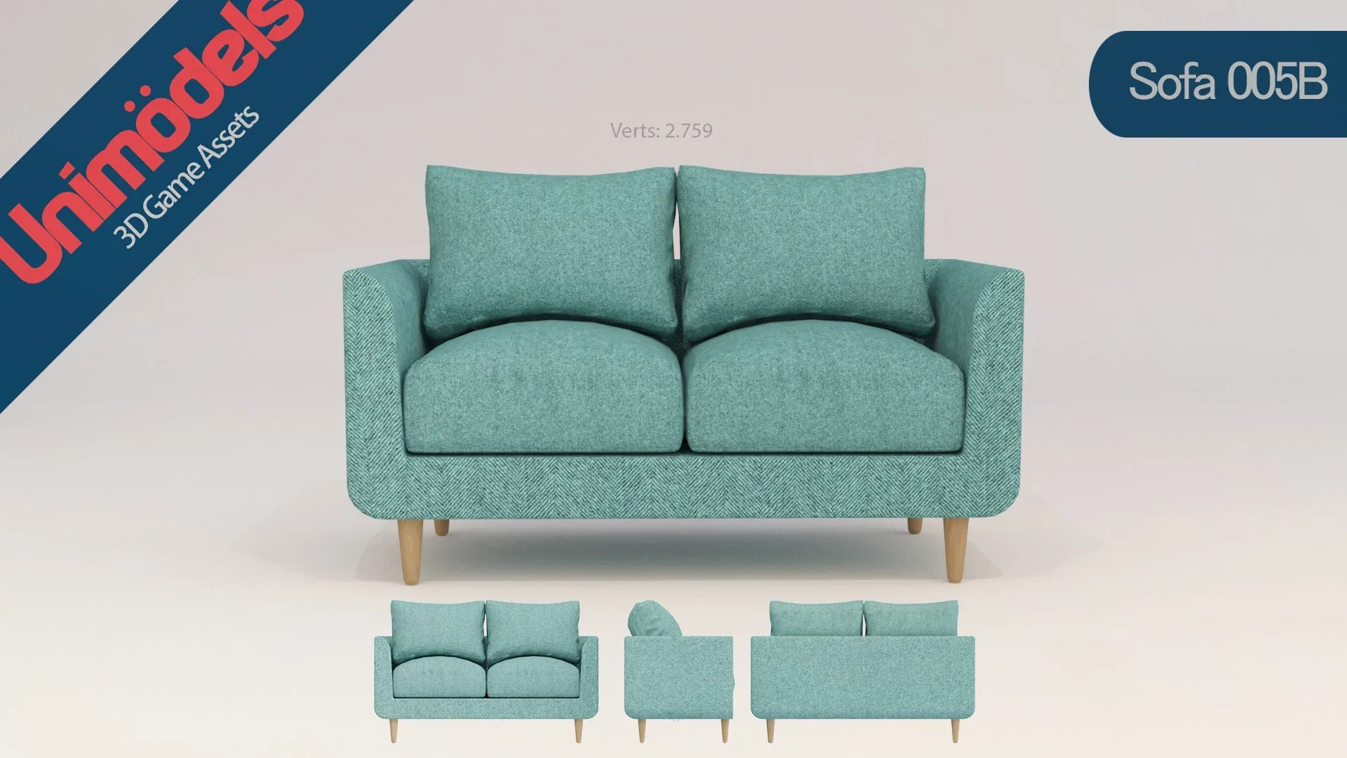 Unimodels Sofas & Pillows Vol. 2 for UE4