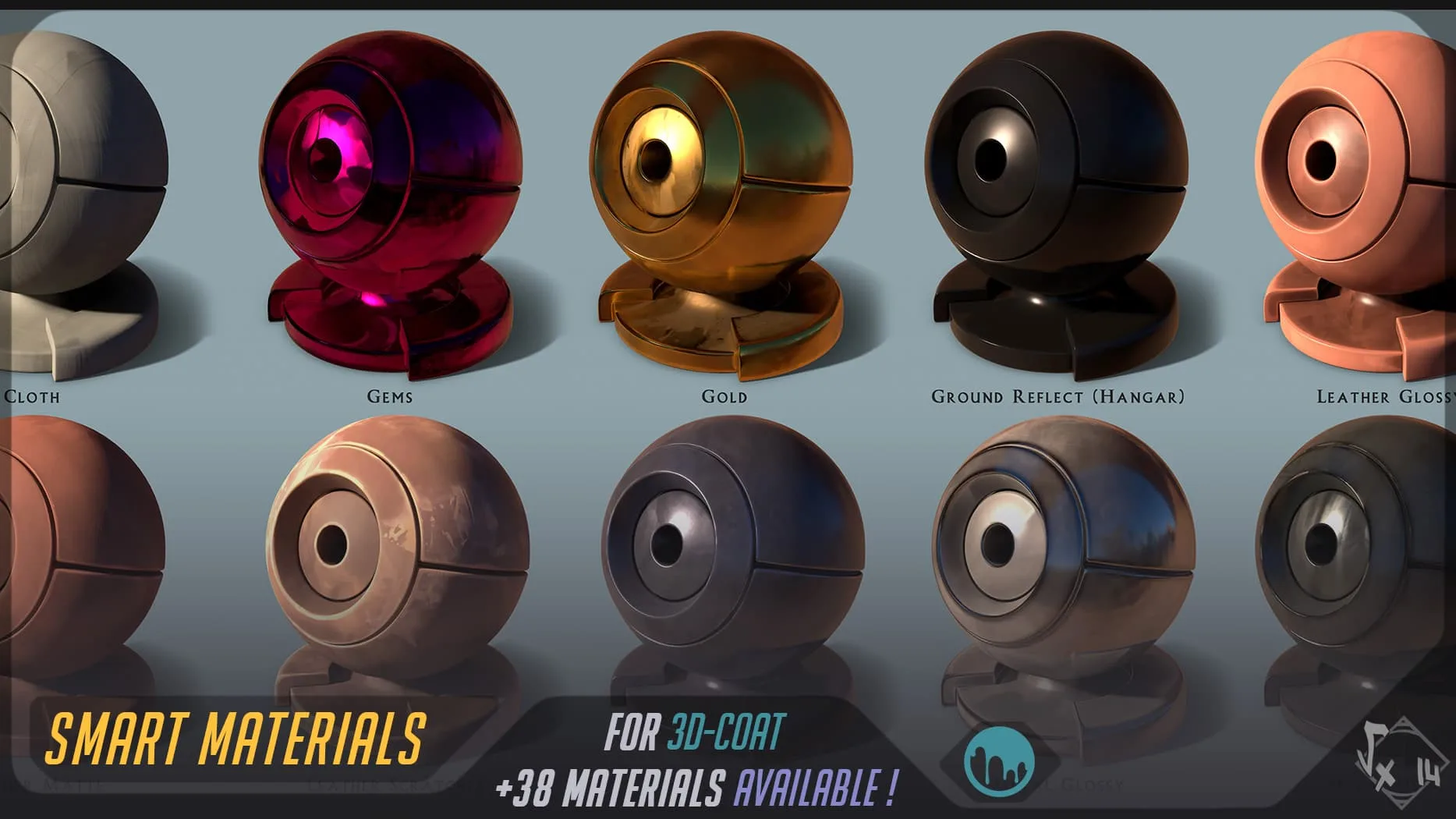 3D-Coat - 38 Stylised PBR Smart Materials