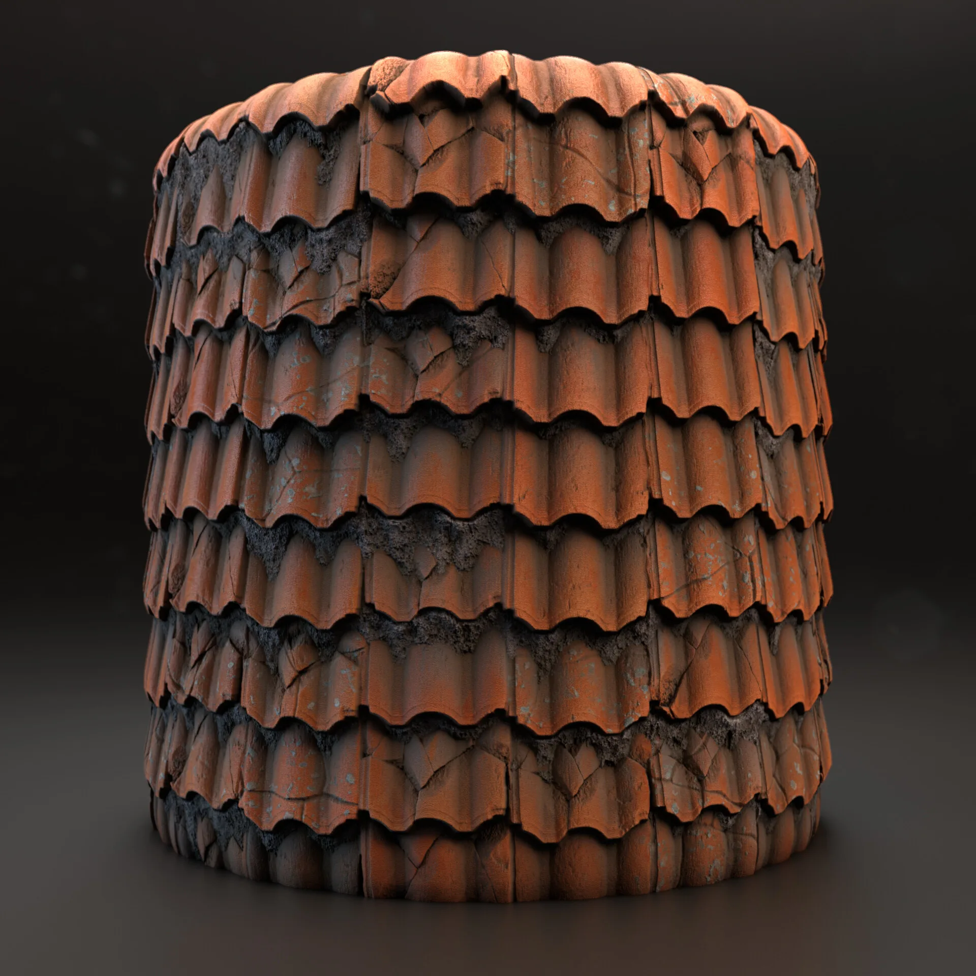 Procedural Roof Tiles Material