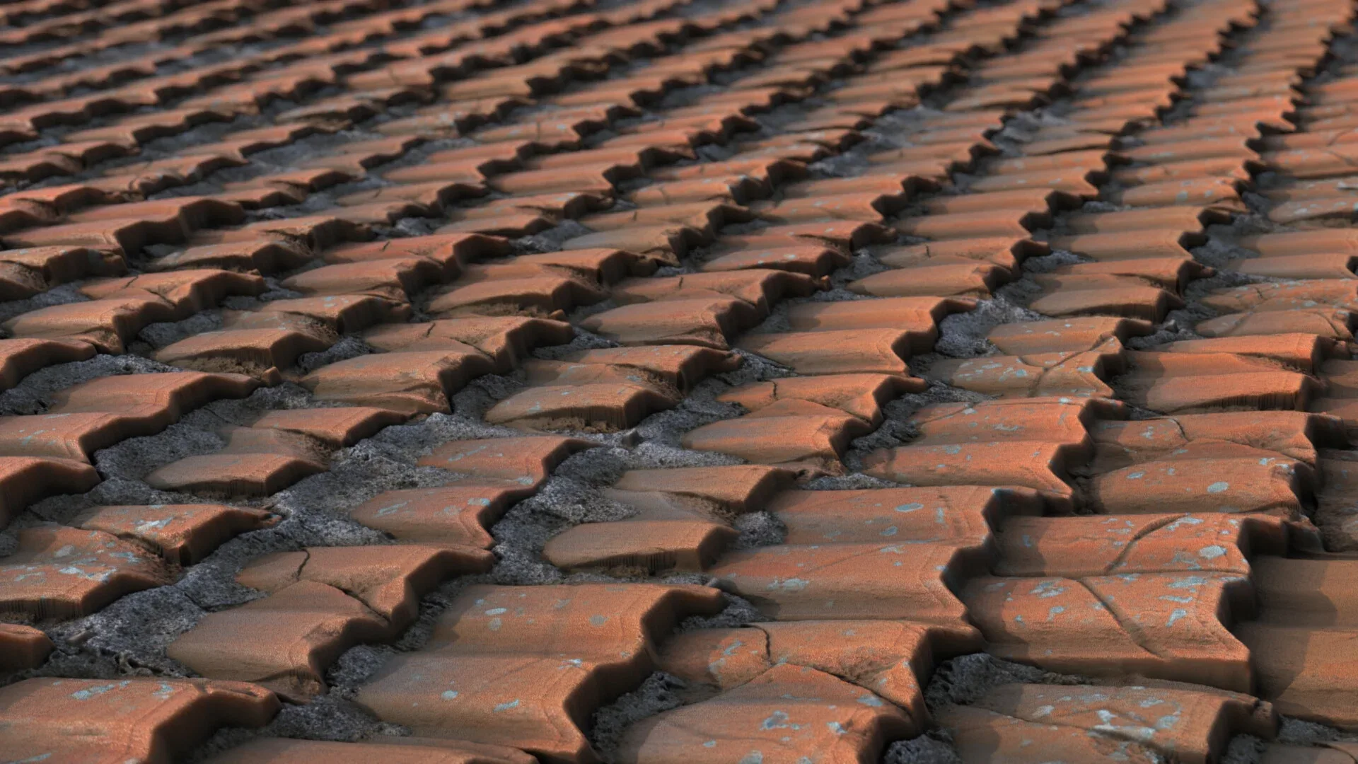 Procedural Roof Tiles Material