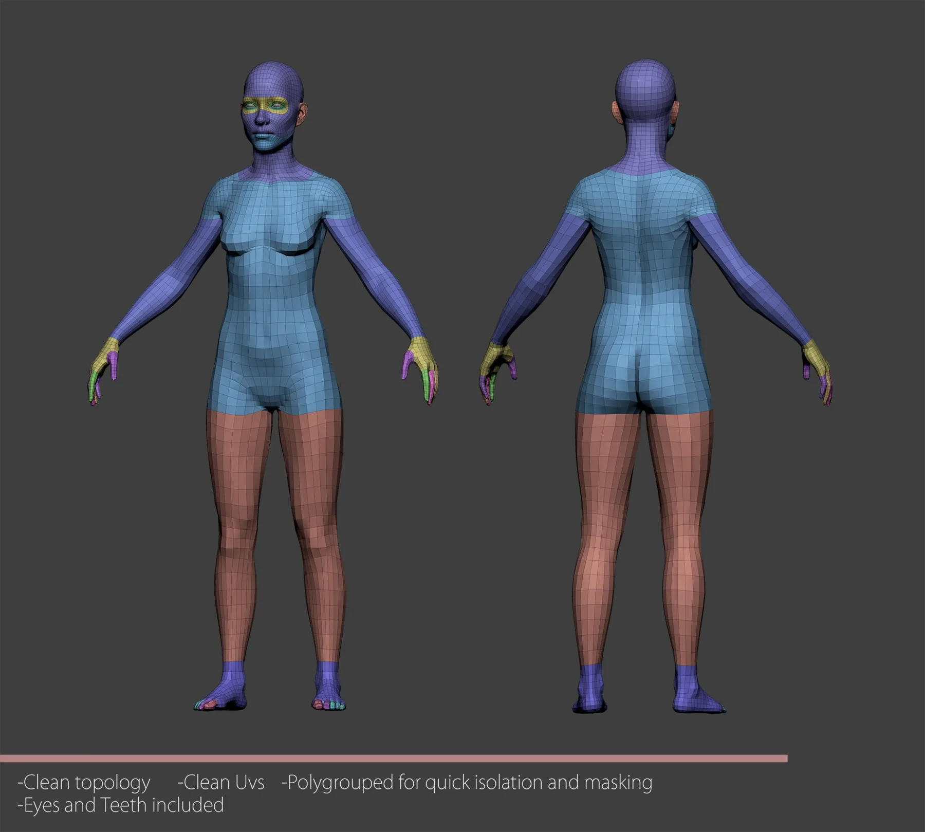 Female Lowpoly Basemesh