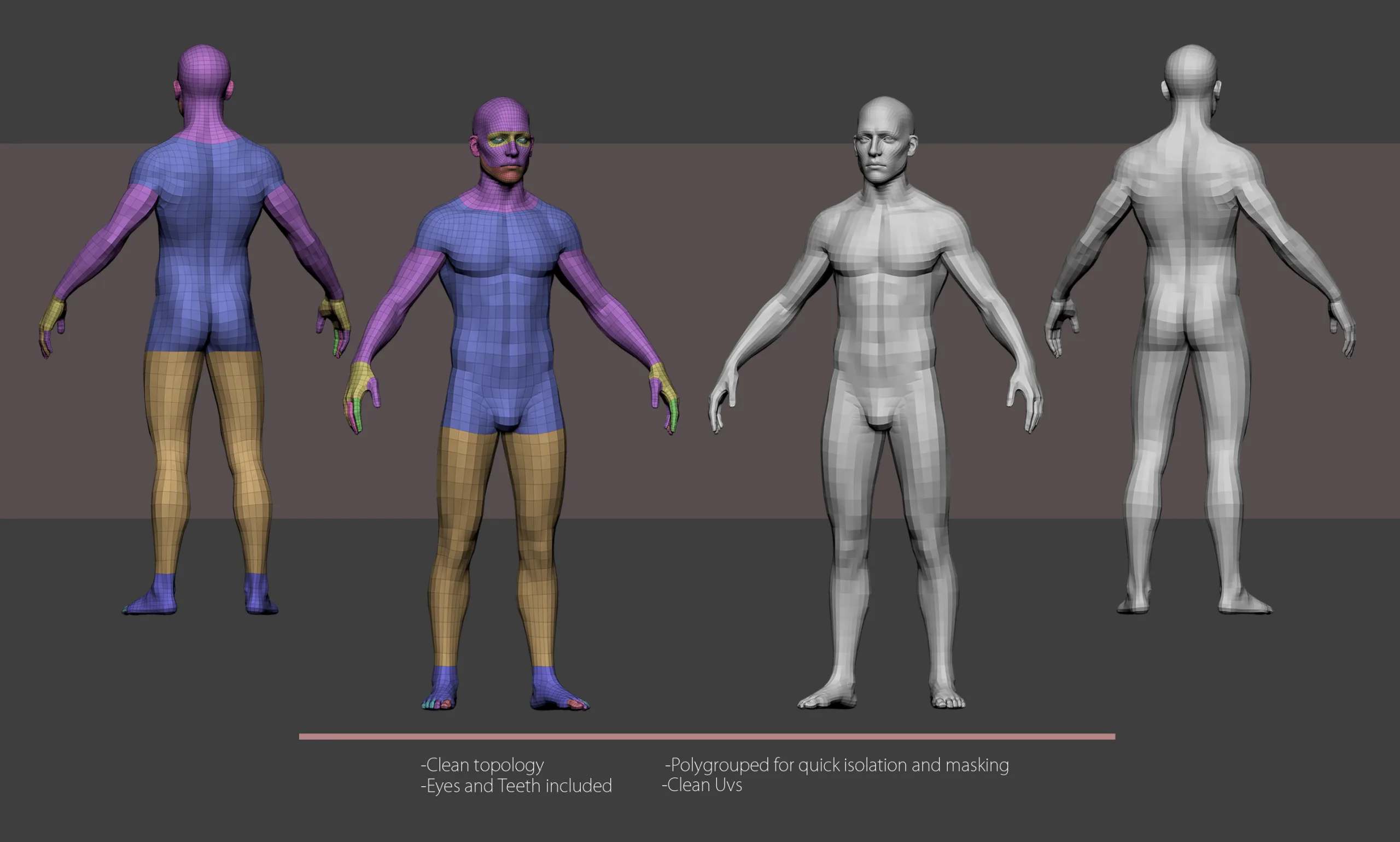 Male Lowpoly Basemesh