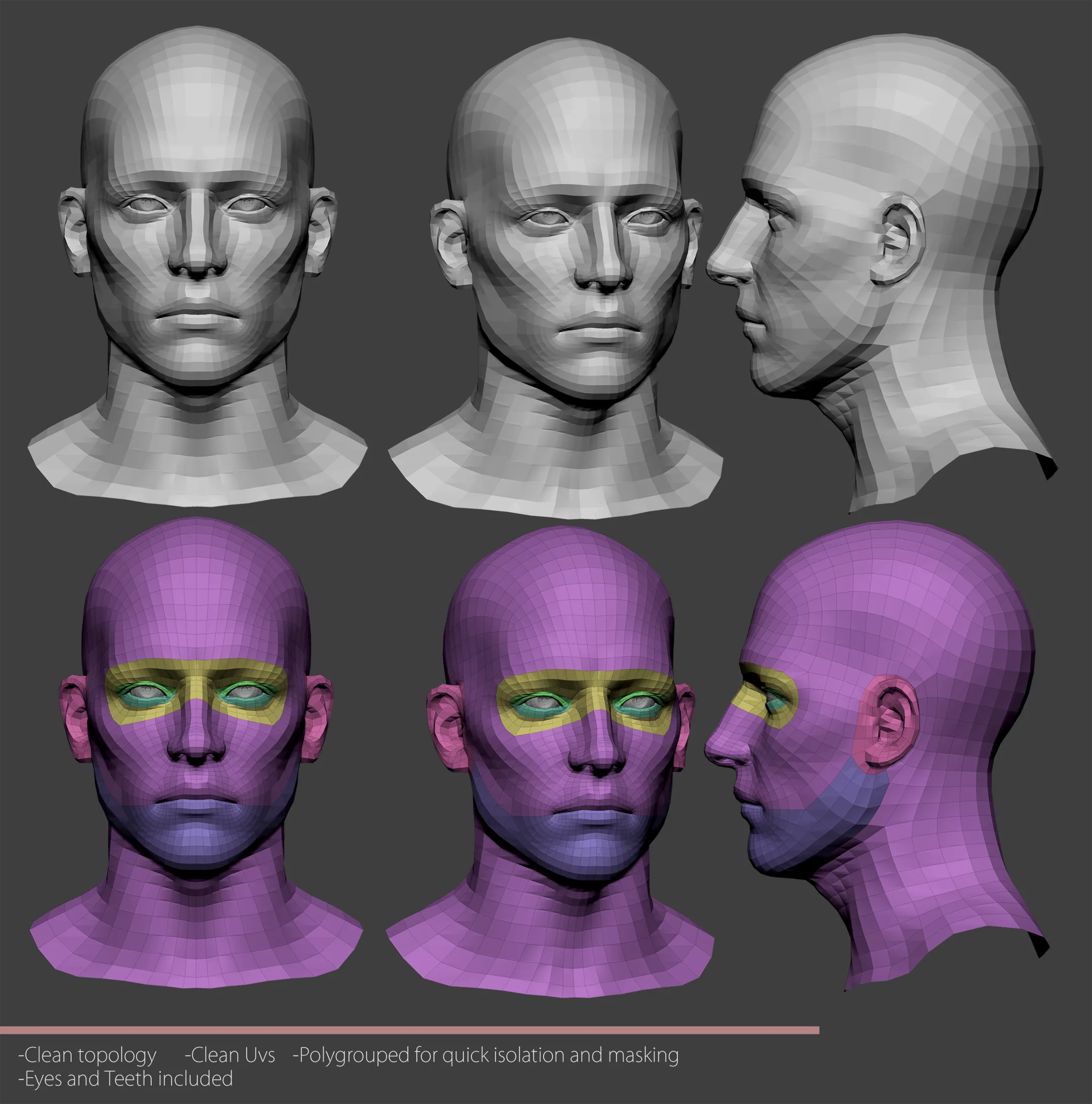 Male Lowpoly Basemesh