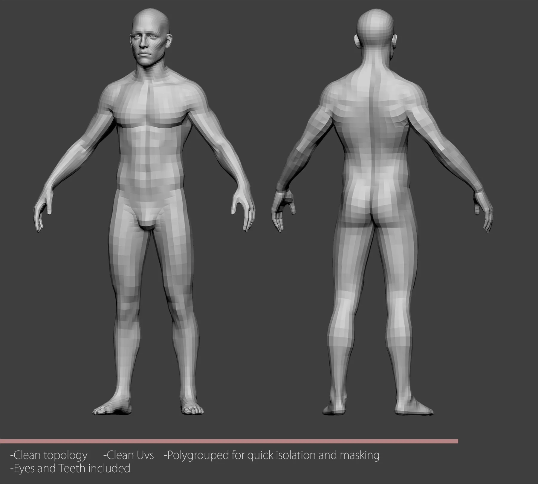 Male Lowpoly Basemesh