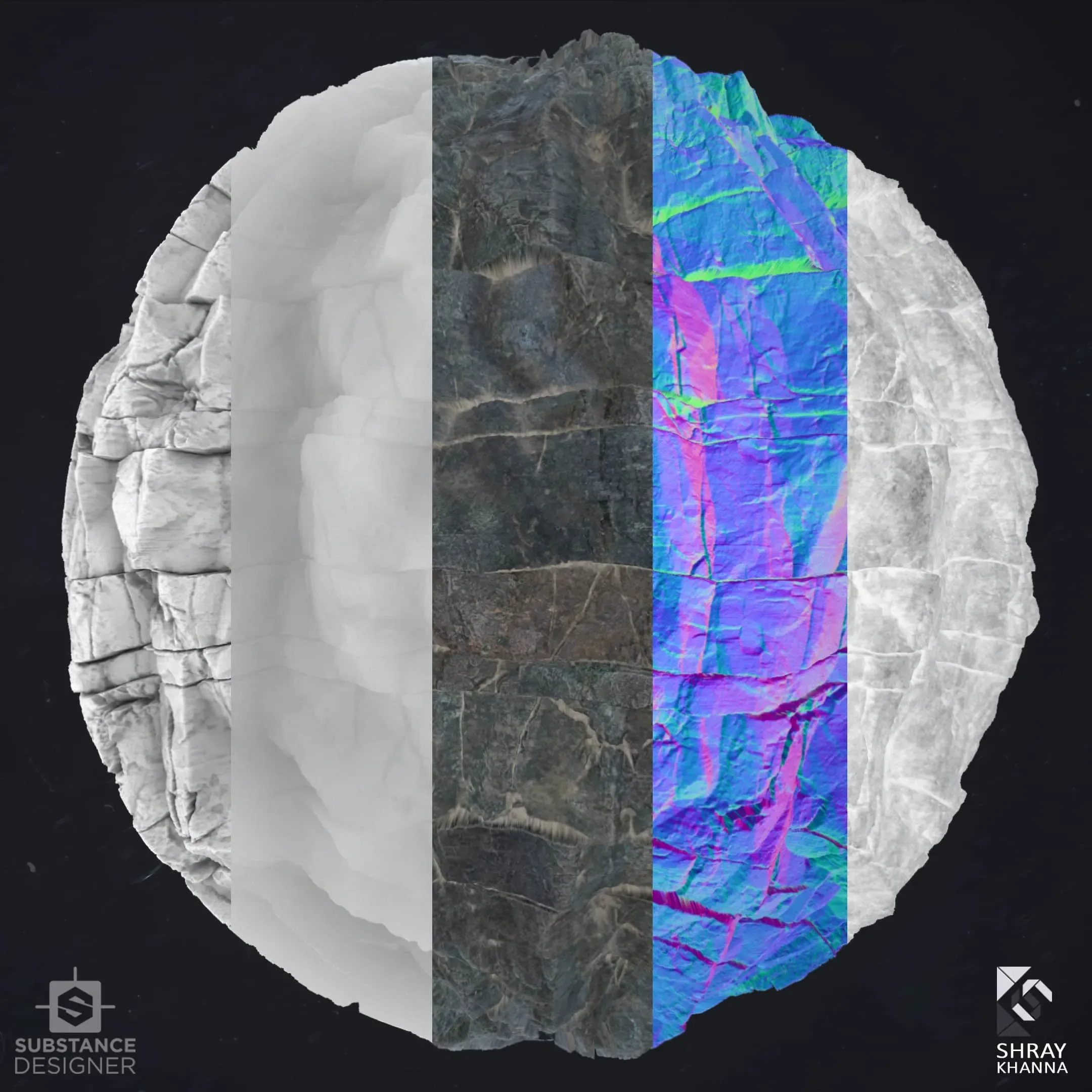 Substance Material I Textures I Layered Cliff