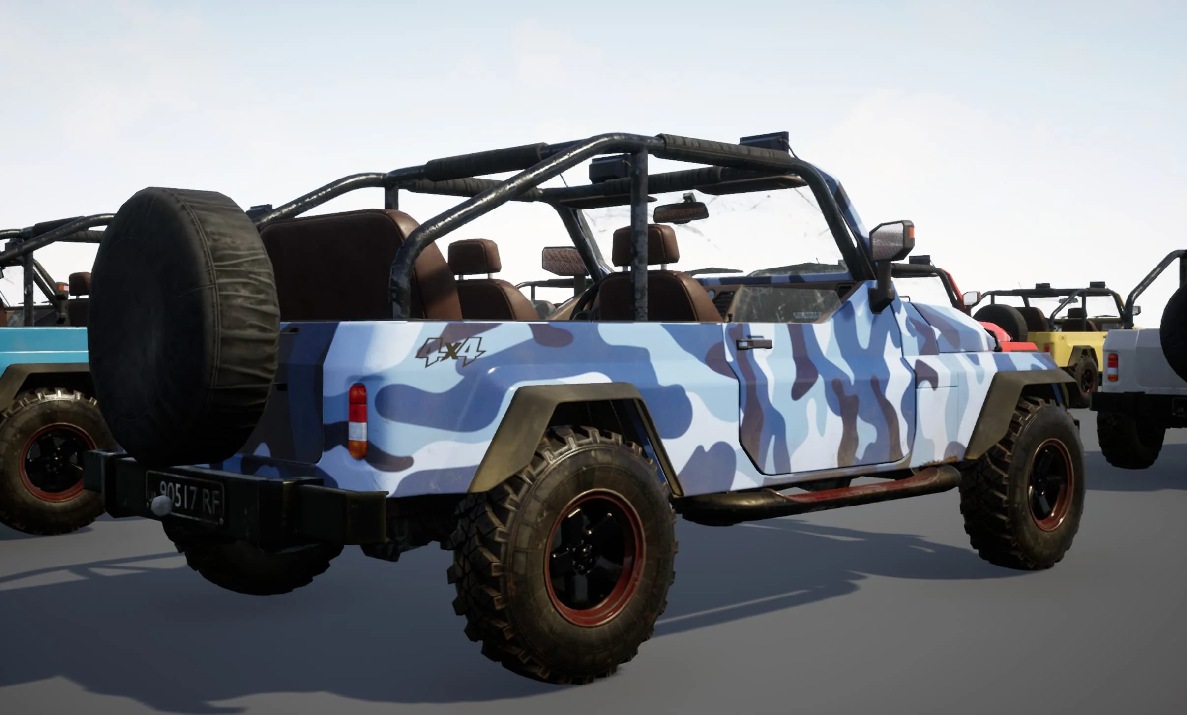 SUV 4x4 Vehicle Rigged For UE4