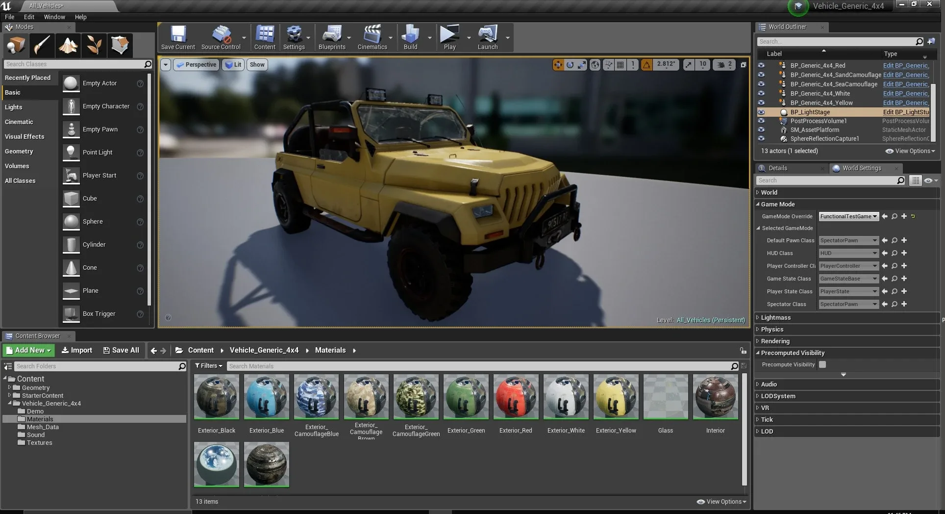 SUV 4x4 Vehicle Rigged For UE4