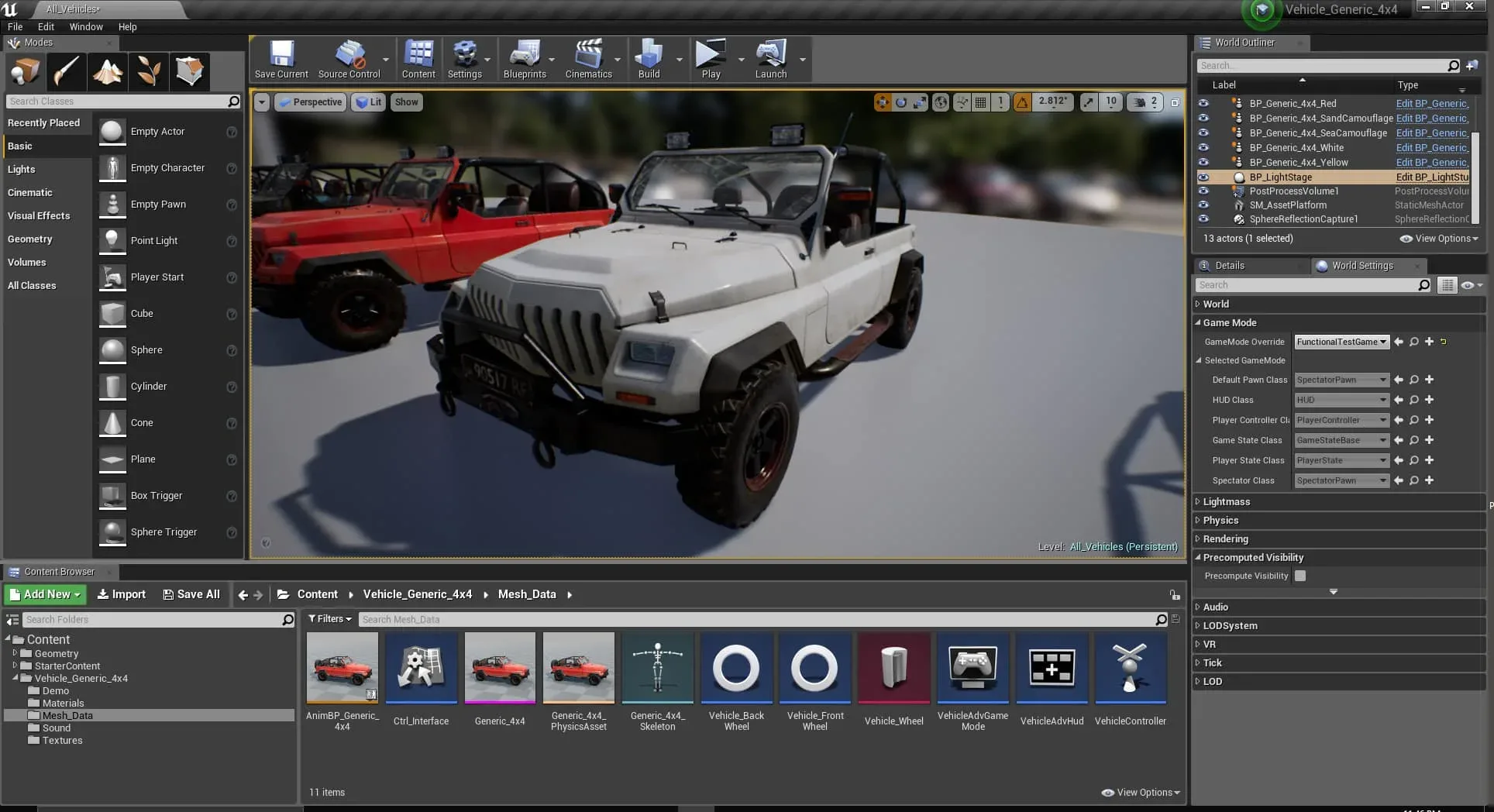 SUV 4x4 Vehicle Rigged For UE4