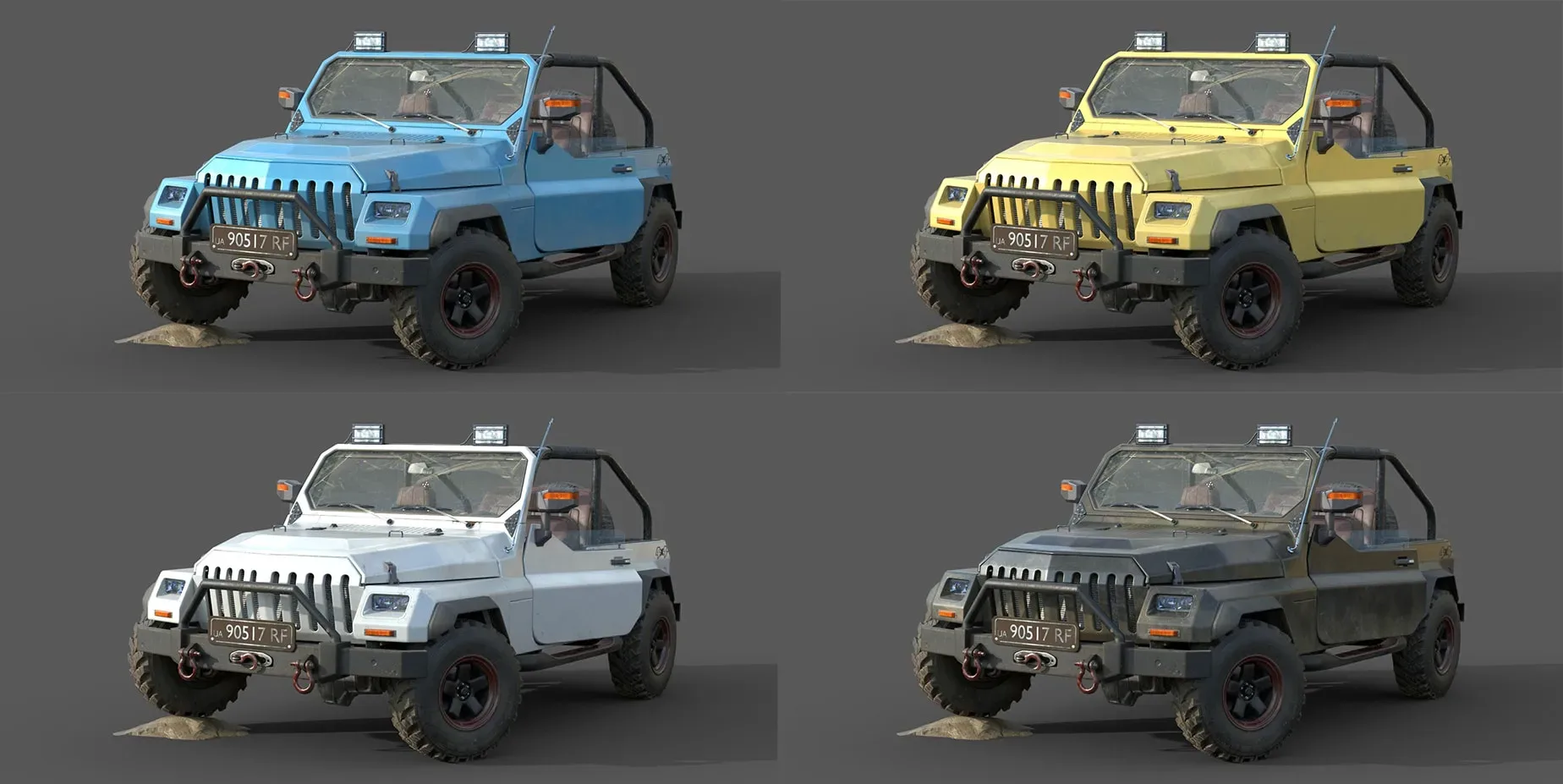 Generic 4x4 Low Poly Car