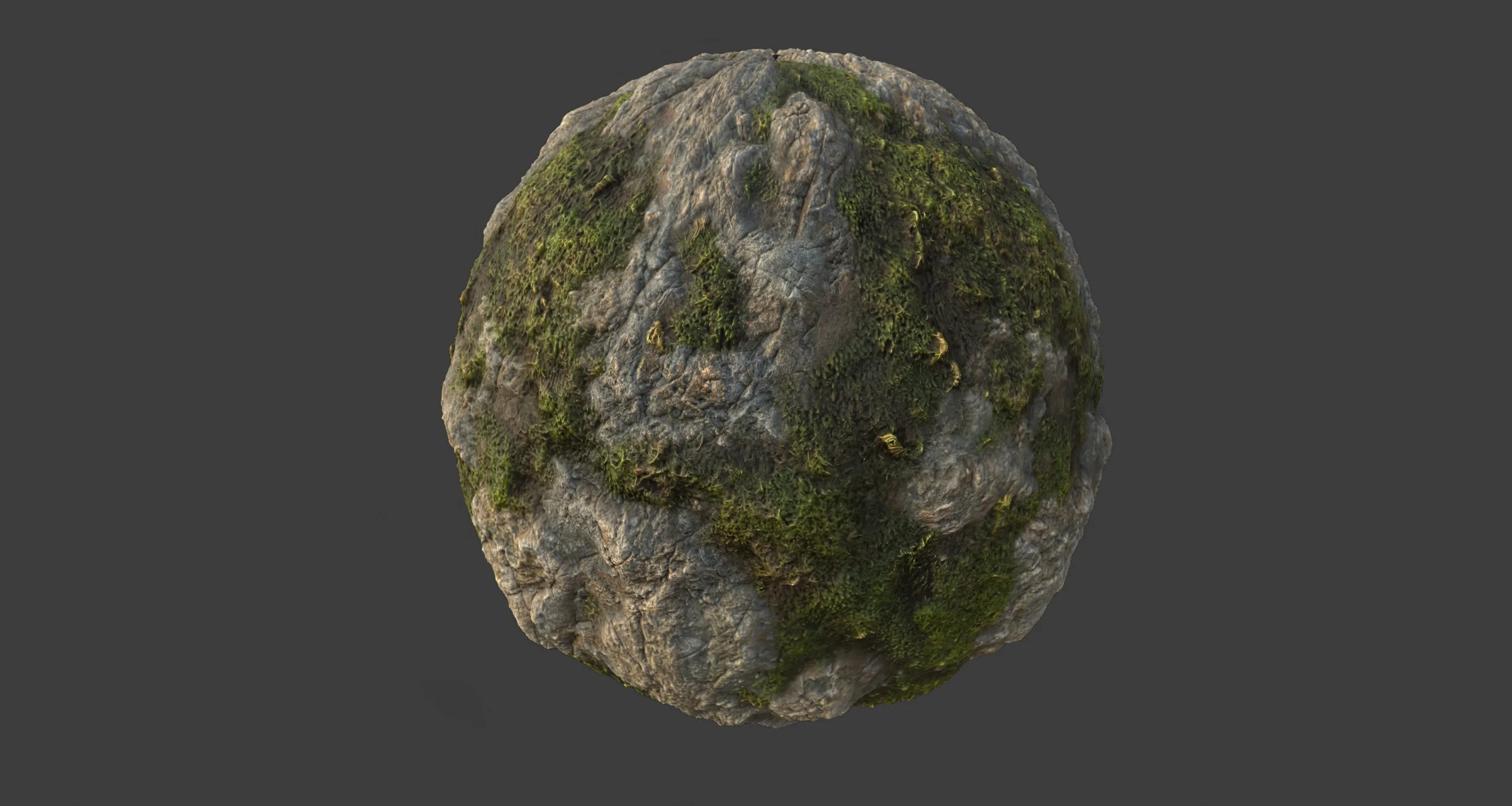 Mossy Rock - PBR Material Texture