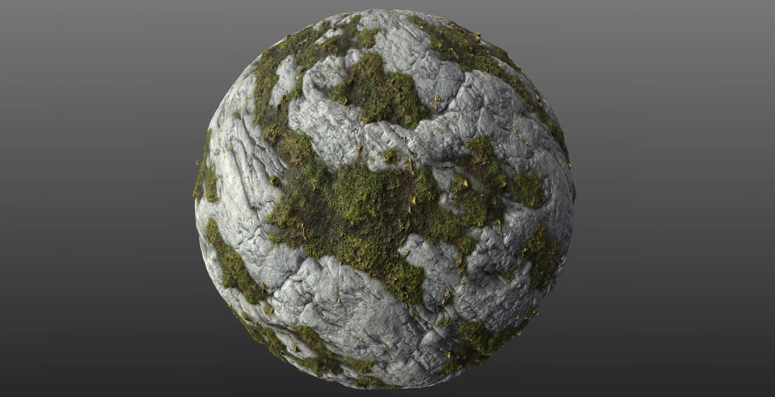 Mossy Rock 02 - PBR Material Texture