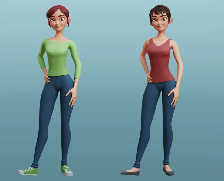 Nina & Alex - Blender Rigs Pack