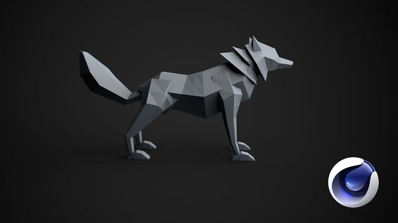 Learn Cinema 4D: Low Poly Wolf