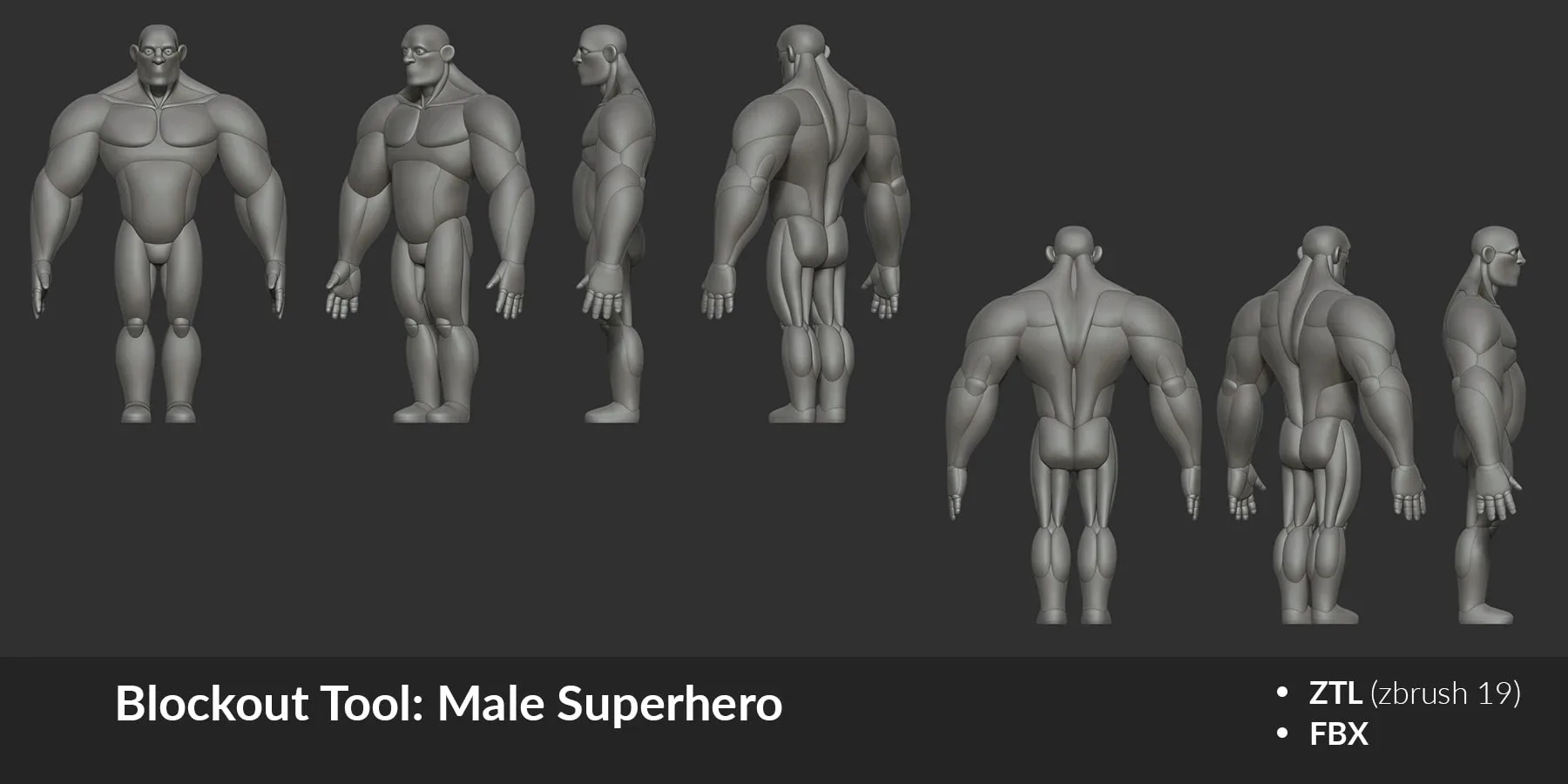 Blockout Tool: Stylized Male SuperHero