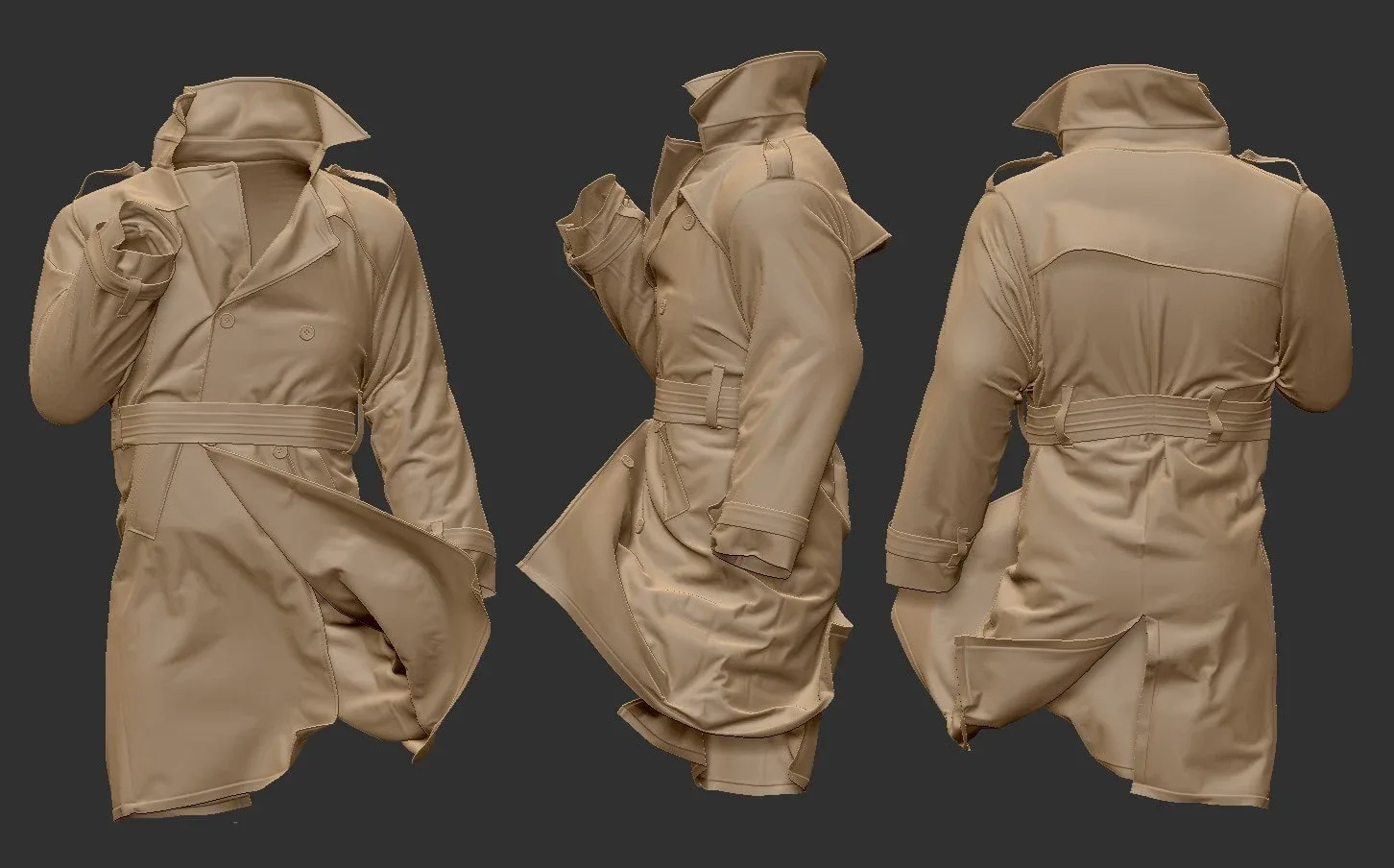 Creating A Trench Coat In Marvelous Designer & ZBrush
