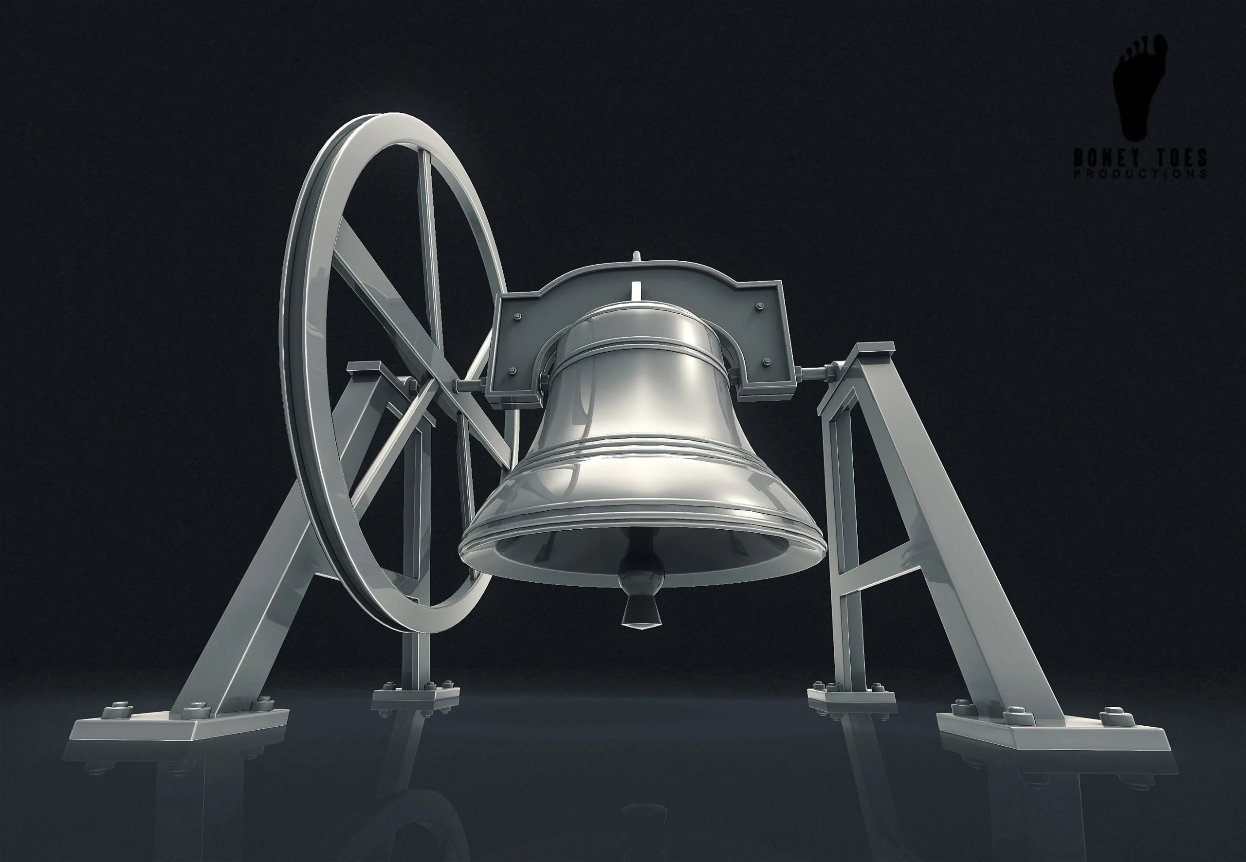 3D Mission Church Bell High Poly