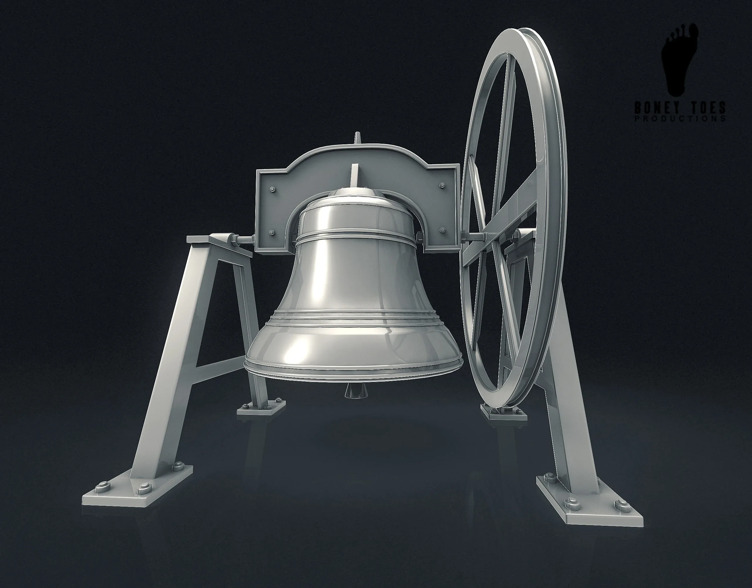 3D Mission Church Bell High Poly