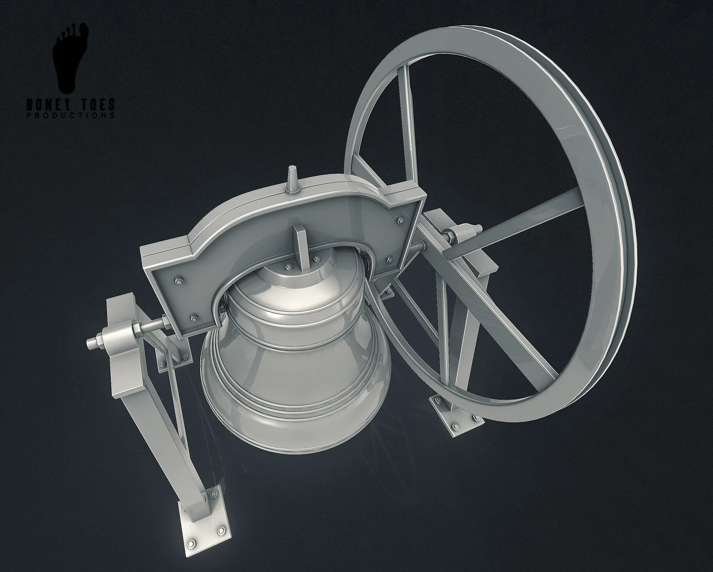 3D Mission Church Bell High Poly