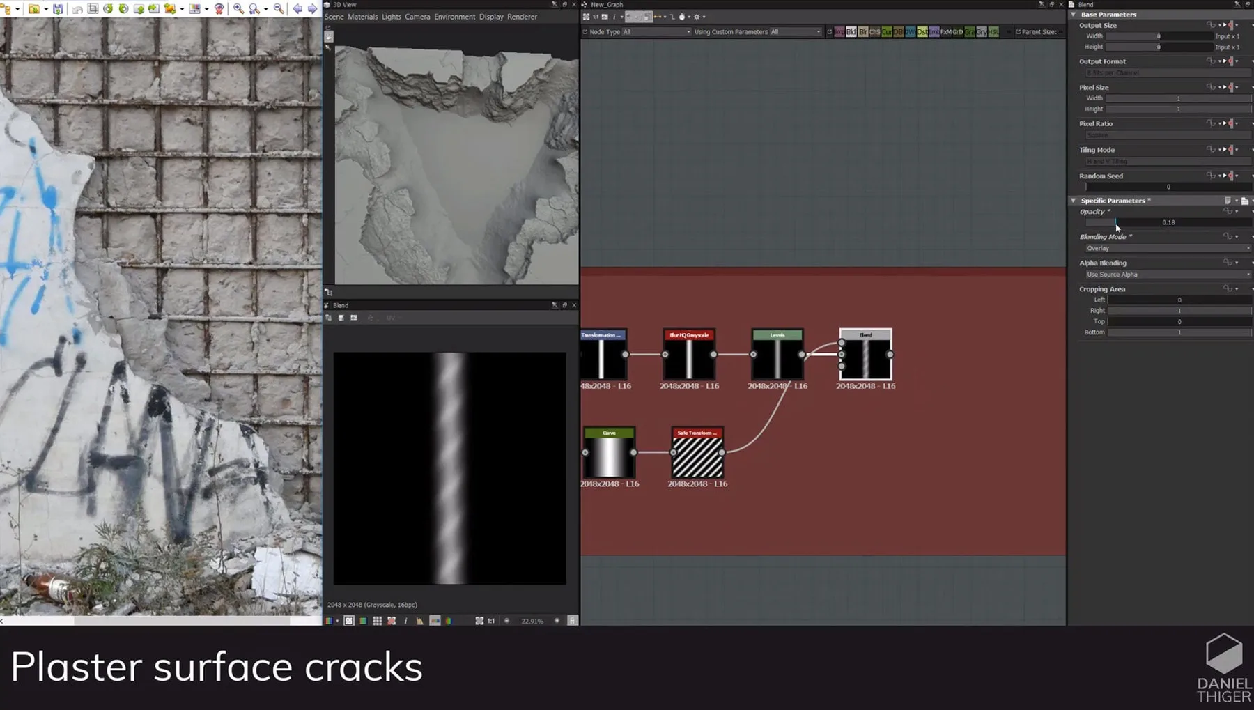 Damaged Plaster Wall | Substance Designer Tutorial