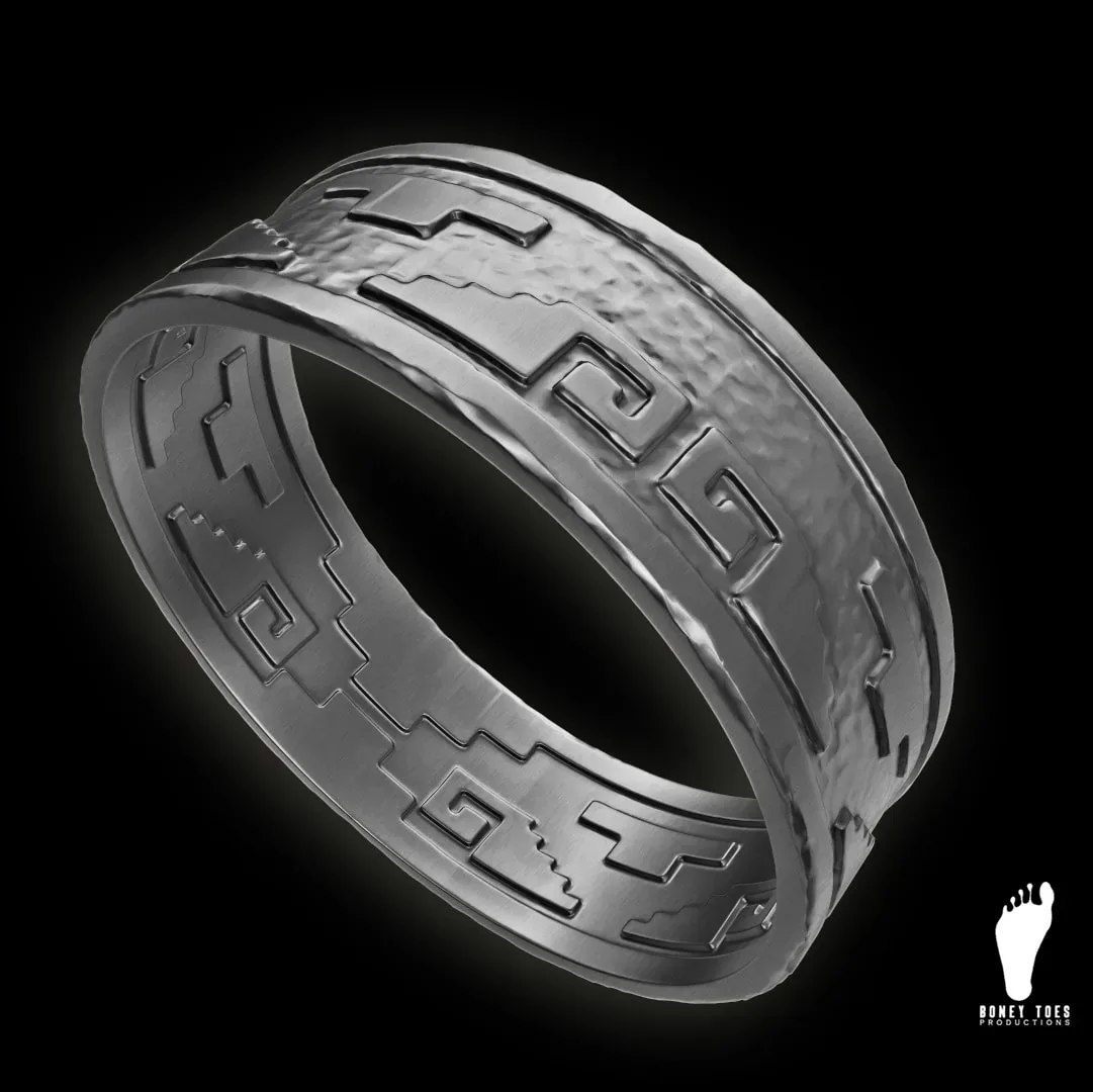 3D Aztec Ring - High Poly