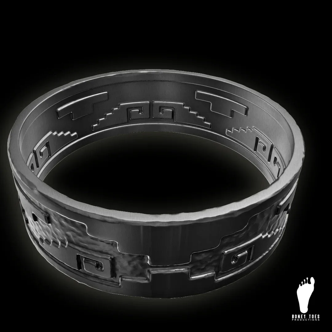 3D Aztec Ring - High Poly