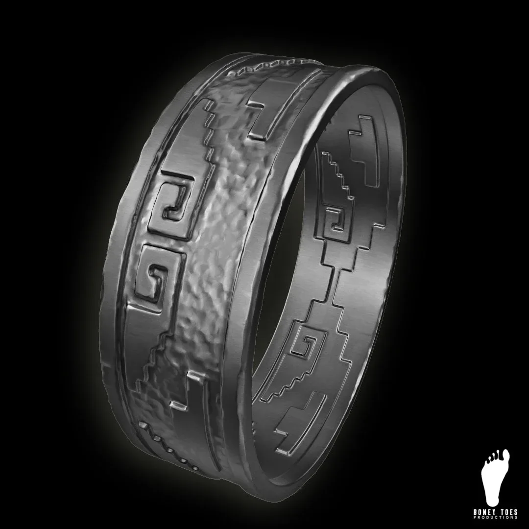 3D Aztec Ring - High Poly